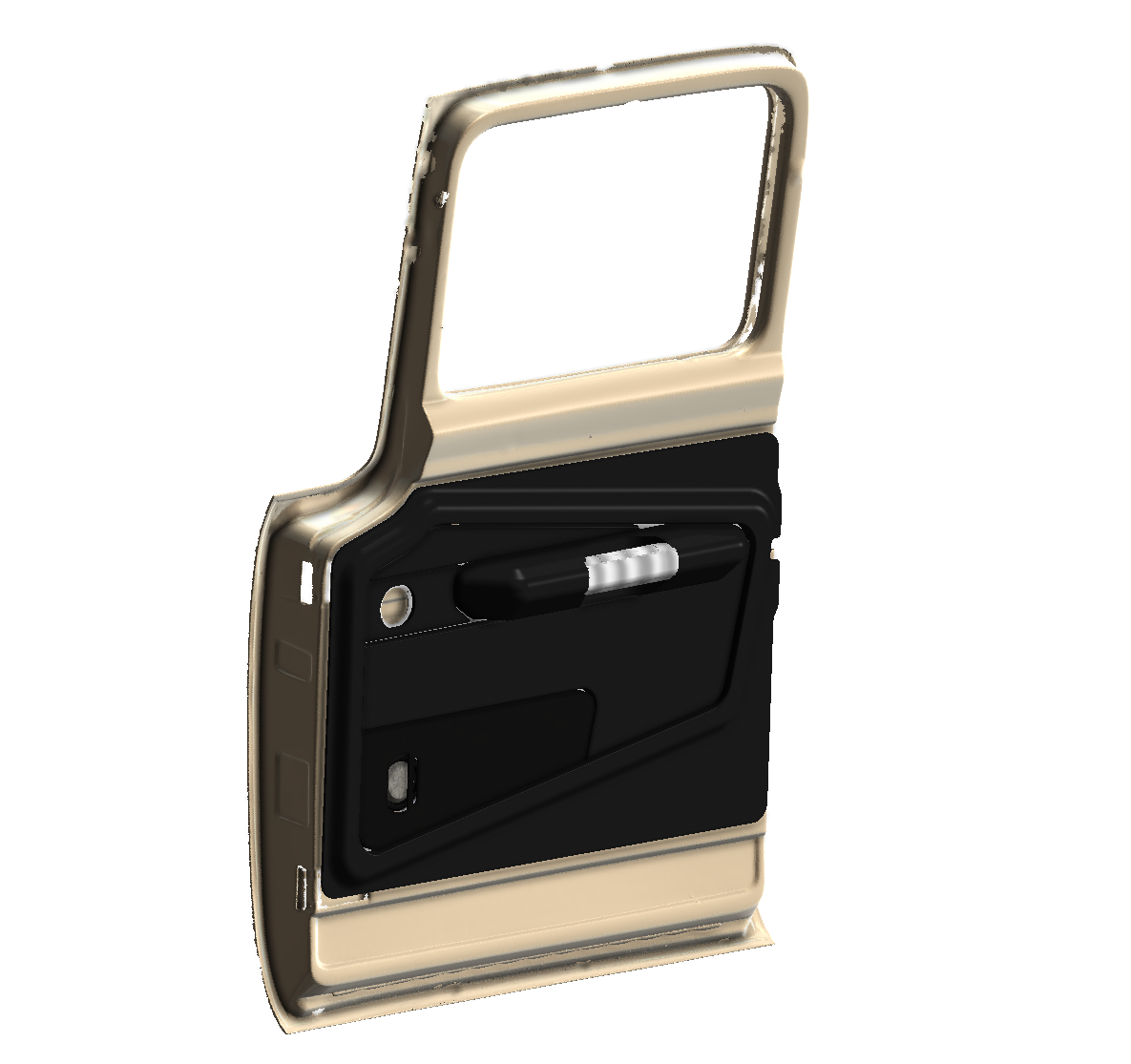 1956 F100: Door Panel with Integrated Woofer, Tweeter and Push Button Door Handle