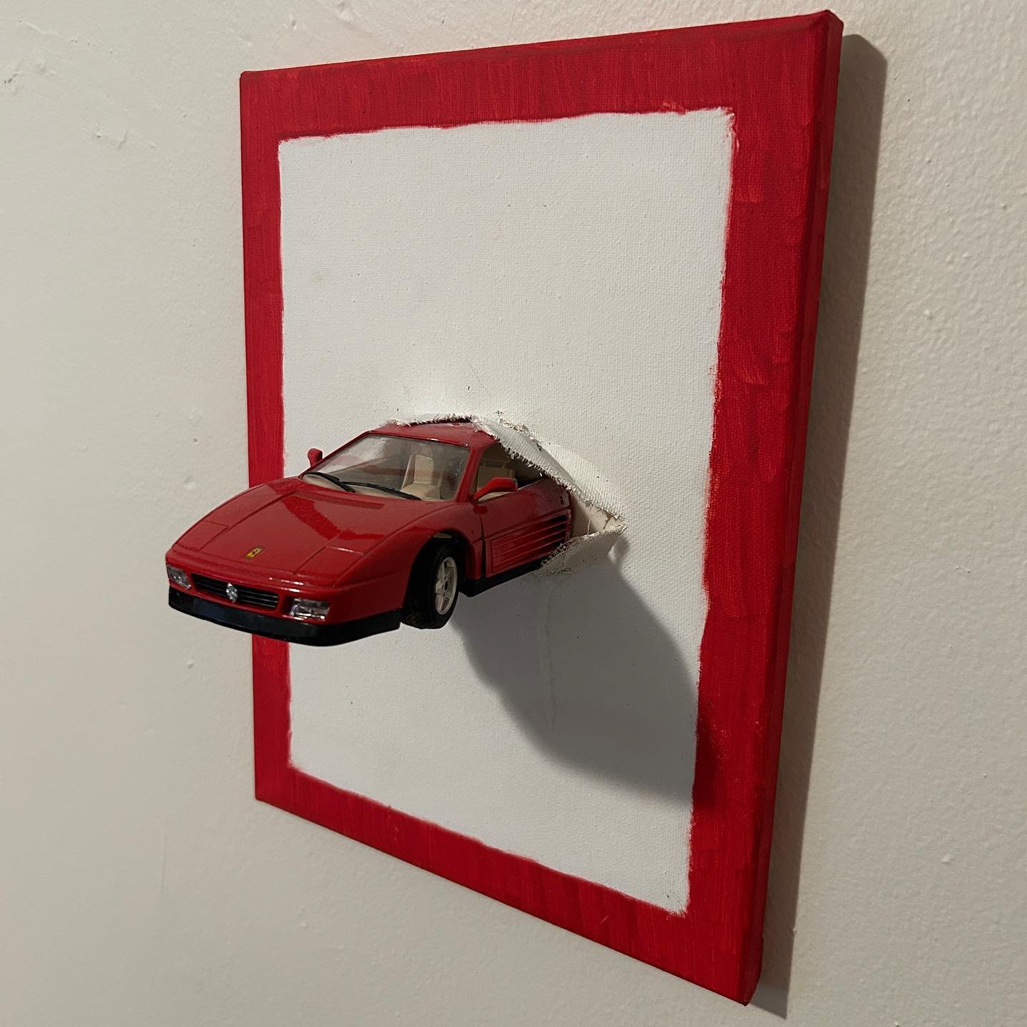 Not sure if this counts as art, but I certainly think it looks pretty cool on my wall

#diy #maker #justaninchident