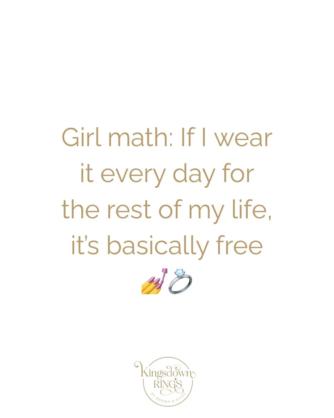 Girl math but make it bridal 🤍
Swipe for our 5 flawless calculations 🤣

#kingsdownrings #customrings #weddingrings #girlmath