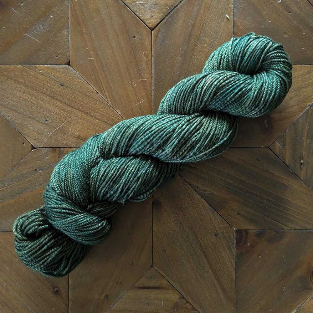 blue green teal dk merino superwash yarn — Dark Lake Fiber Art