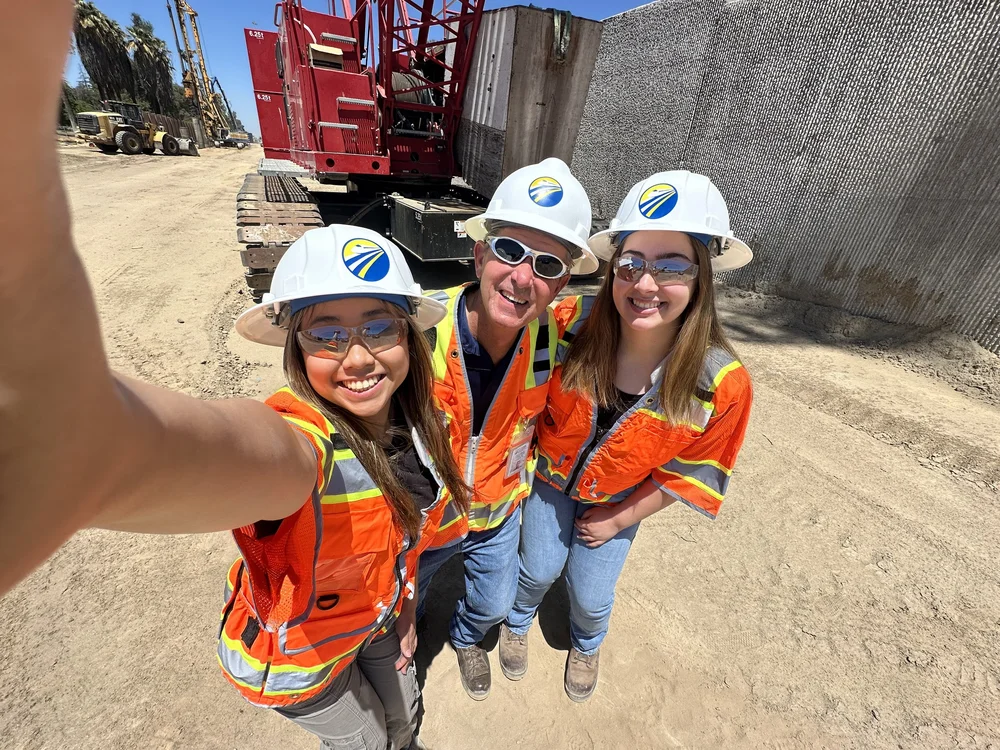 Luster summer interns in the field