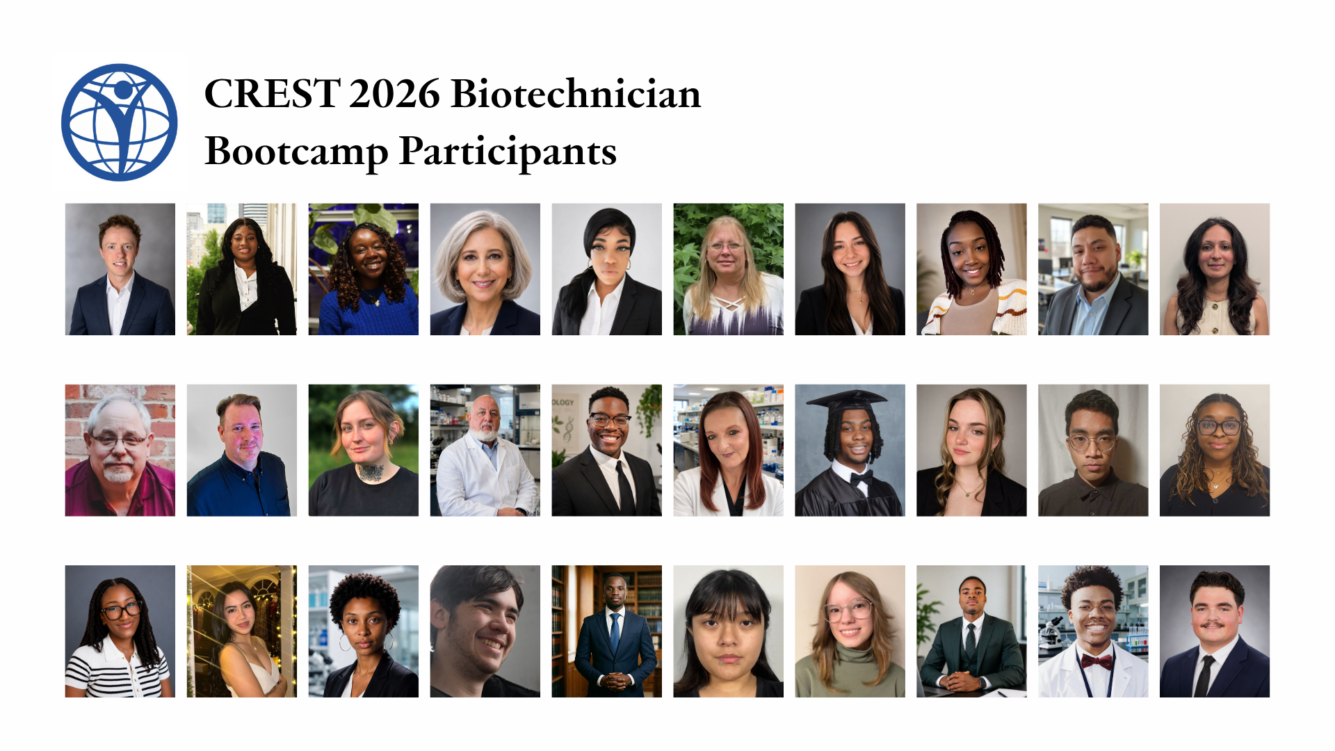 CREST Biotechnician Bootcamp: Meet the Participants