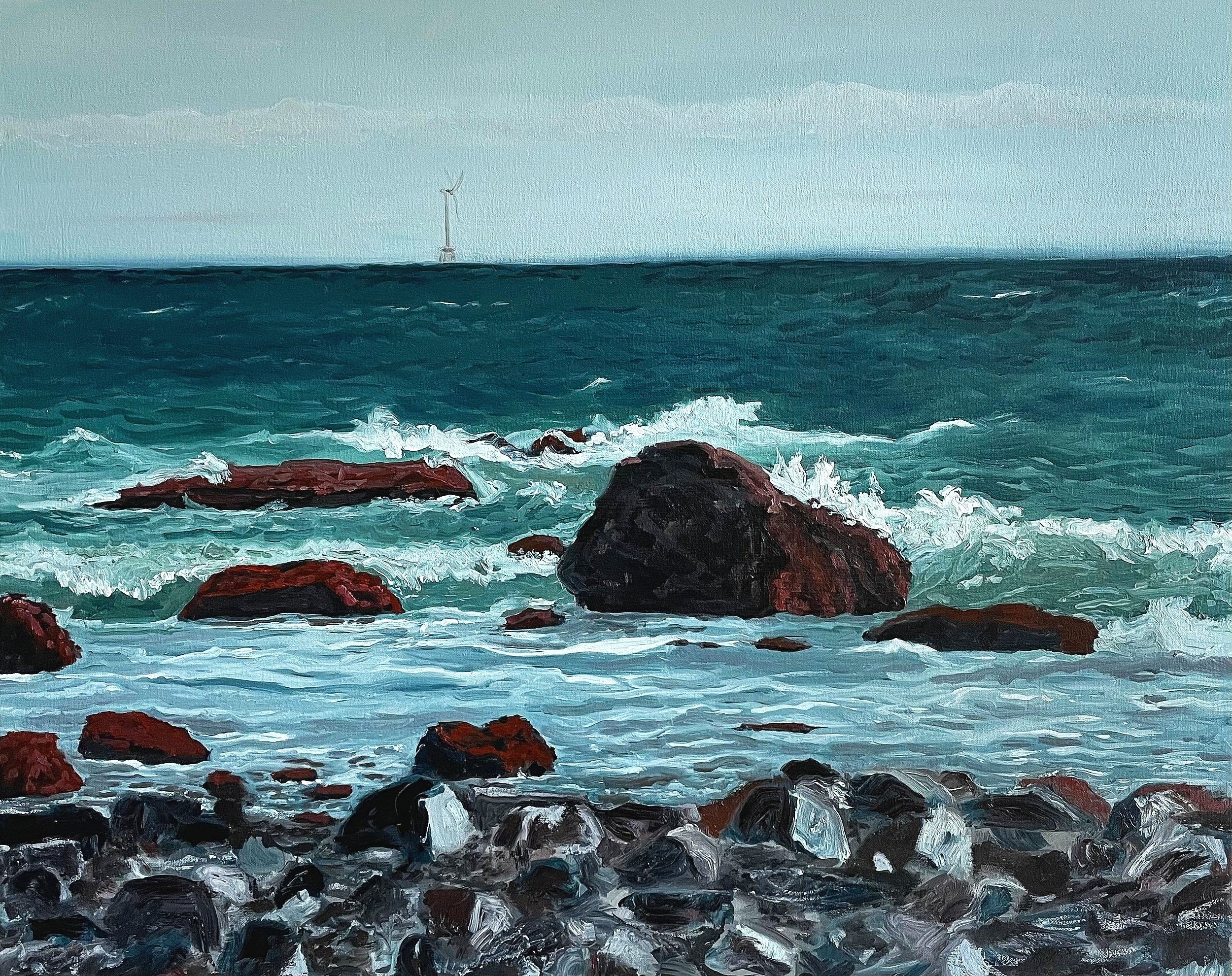  Rocky Coast (Block Island),  Oil on Canvas, 24” x 30”, 2022 