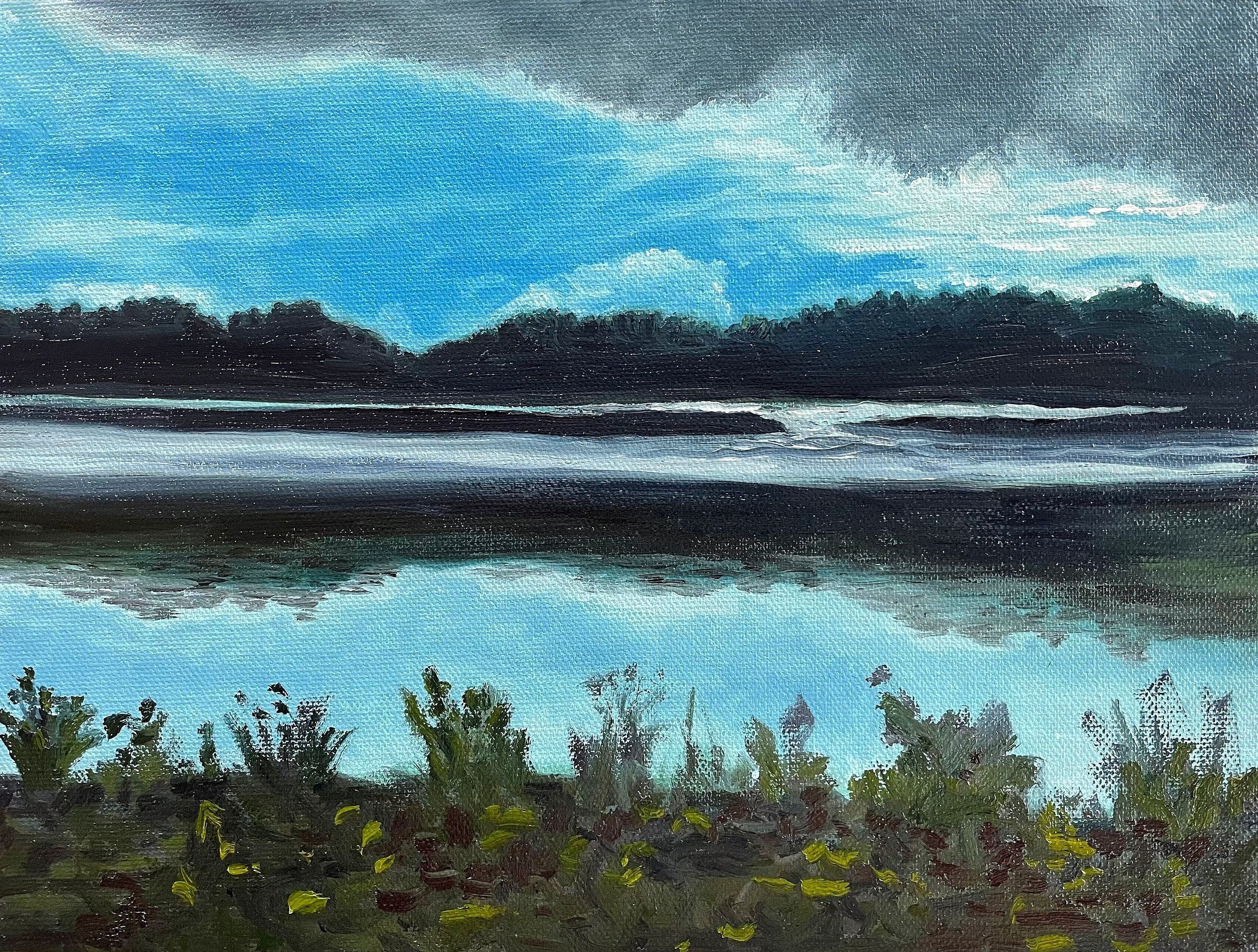   Late Summer Rain Cloud,  Oil on Canvas, 9” x 12”, 2022 