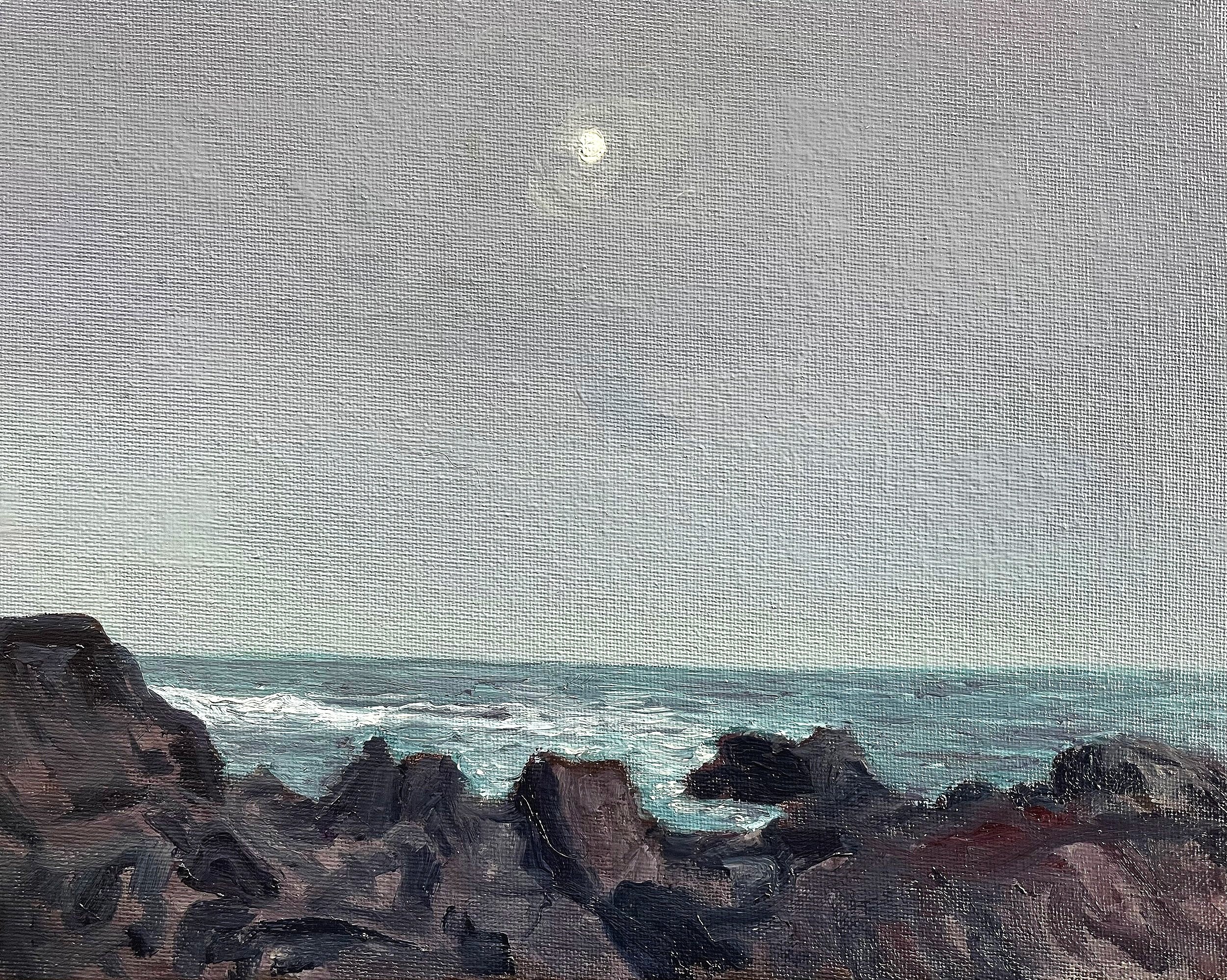   Full Moon,  Oil on Panel, 8” x 10”, 2022 