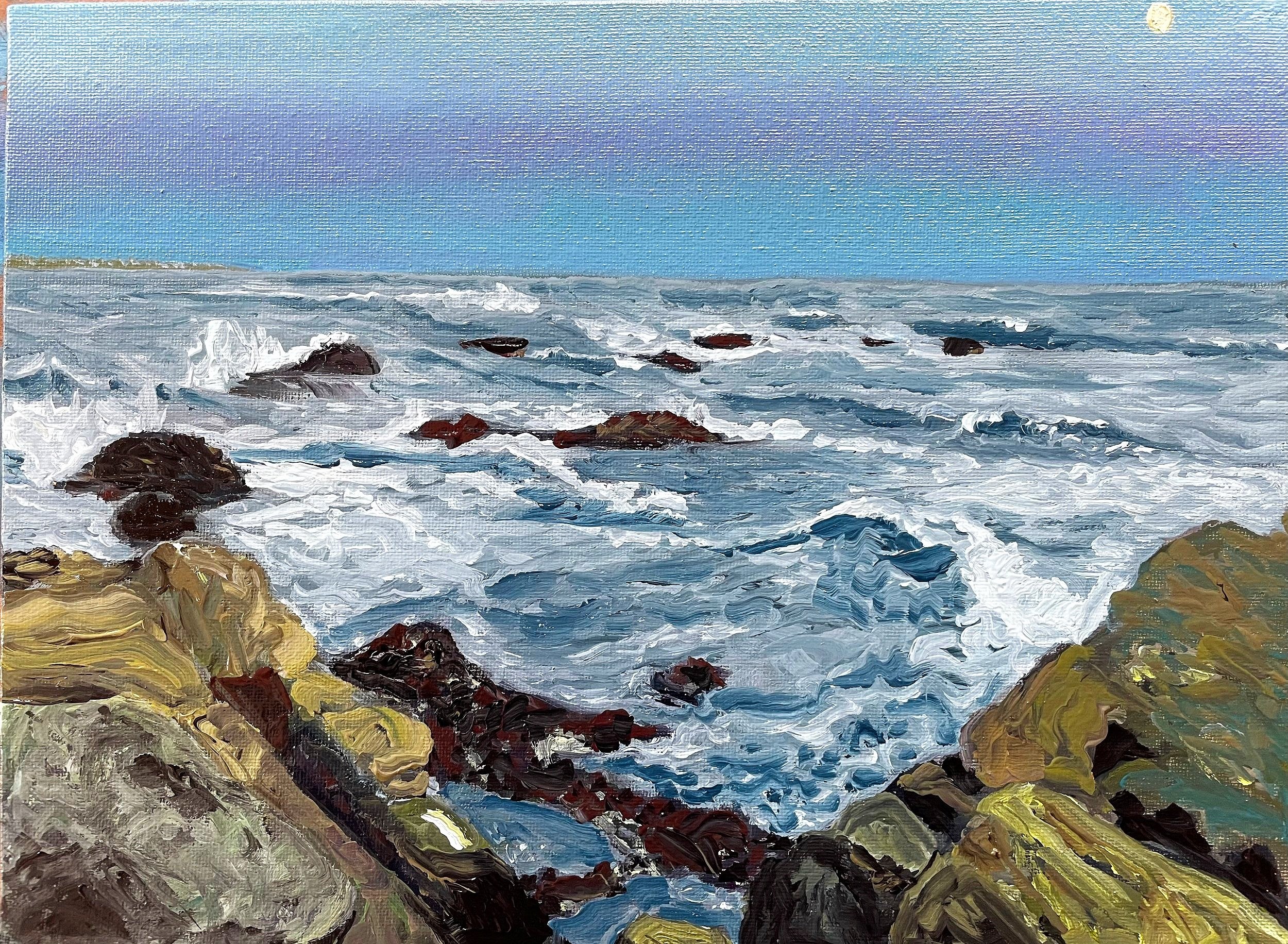   Coast in Biddeford,  Oil on Panel, 9” x 12”, 2022 