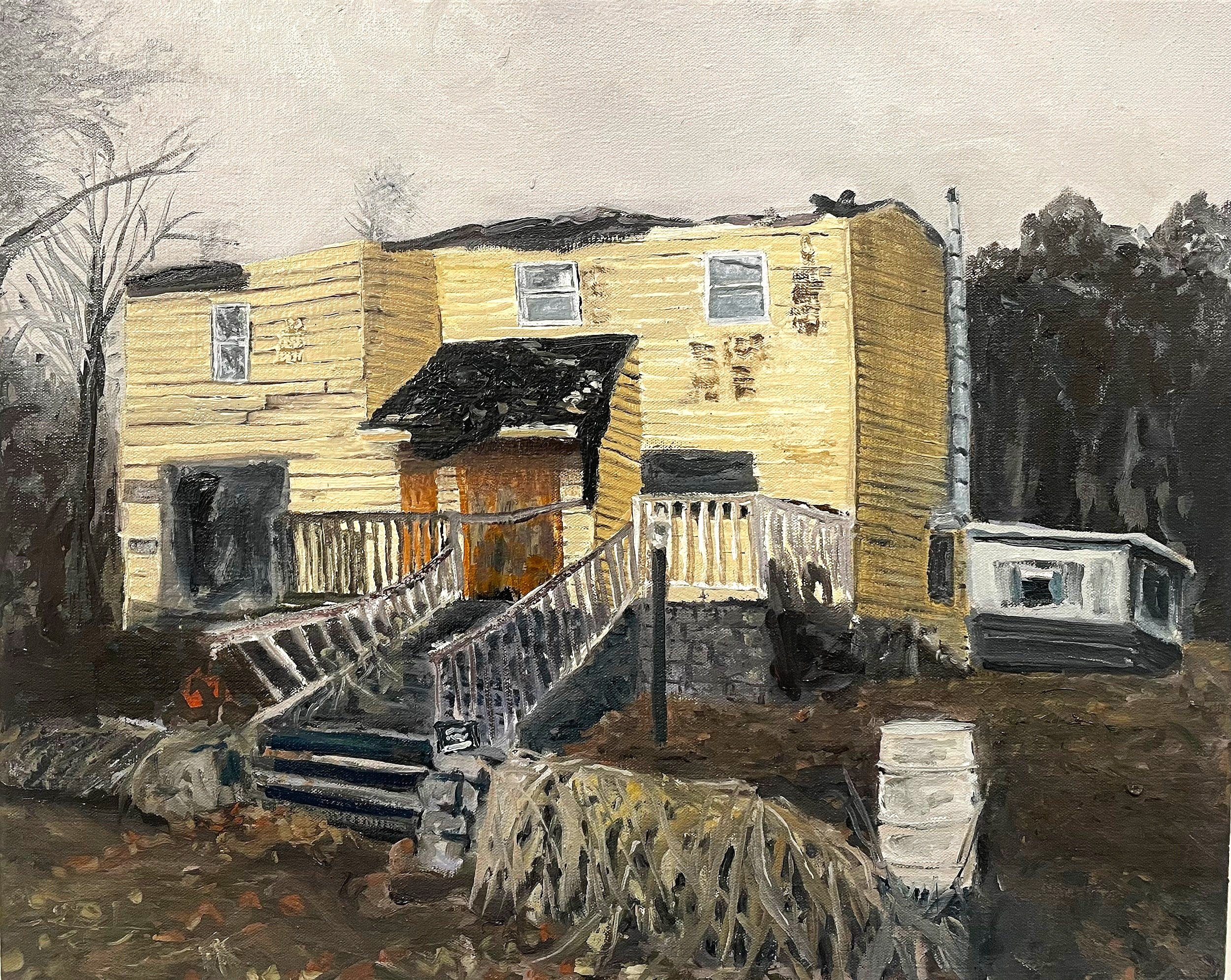   Abandoned Home on Patria,  Oil on Canvas, 16” x 20”, 2021 - 2022 