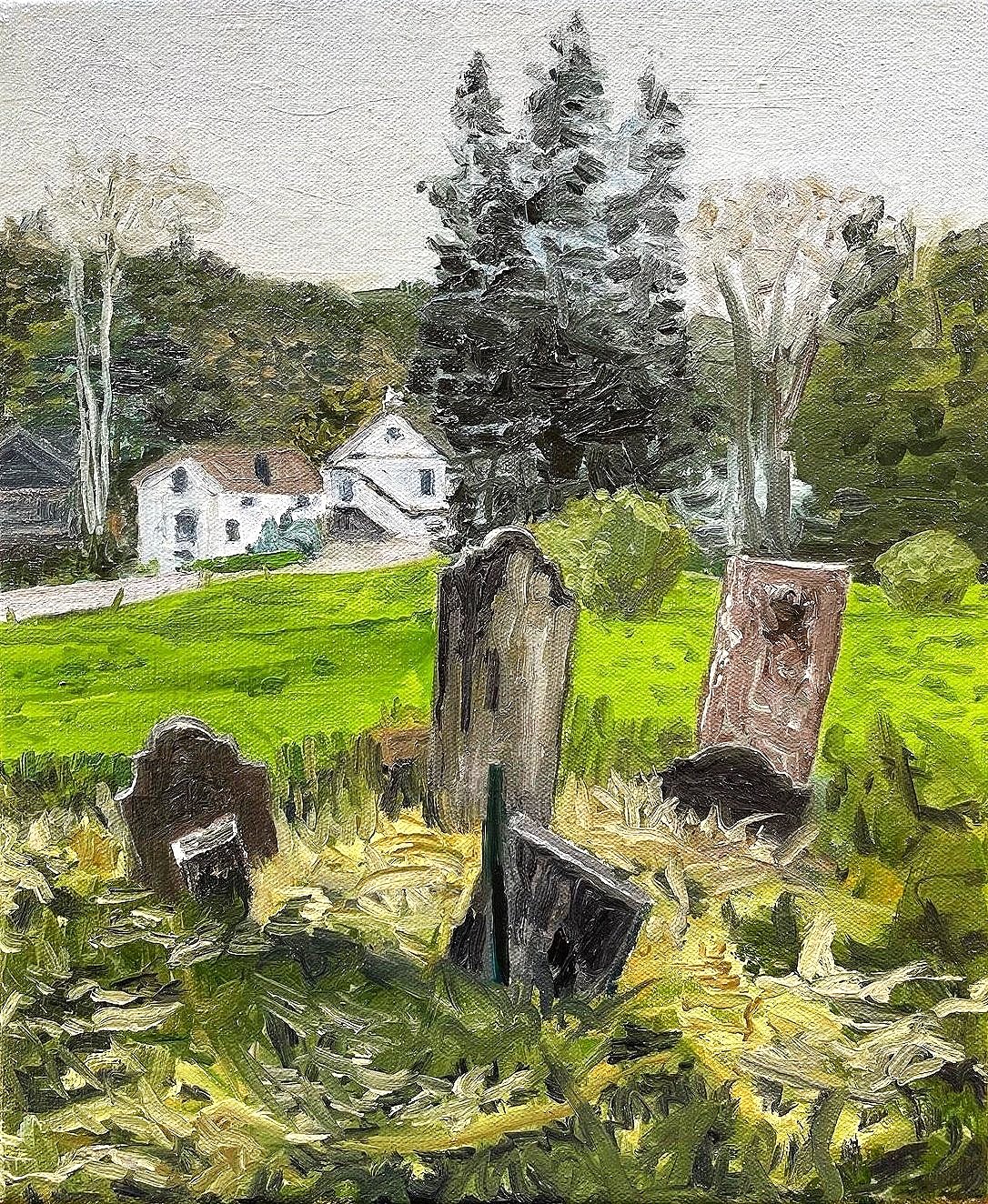   Graveyard in July,  Oil on Canvas, 12” x 10”, 2022 