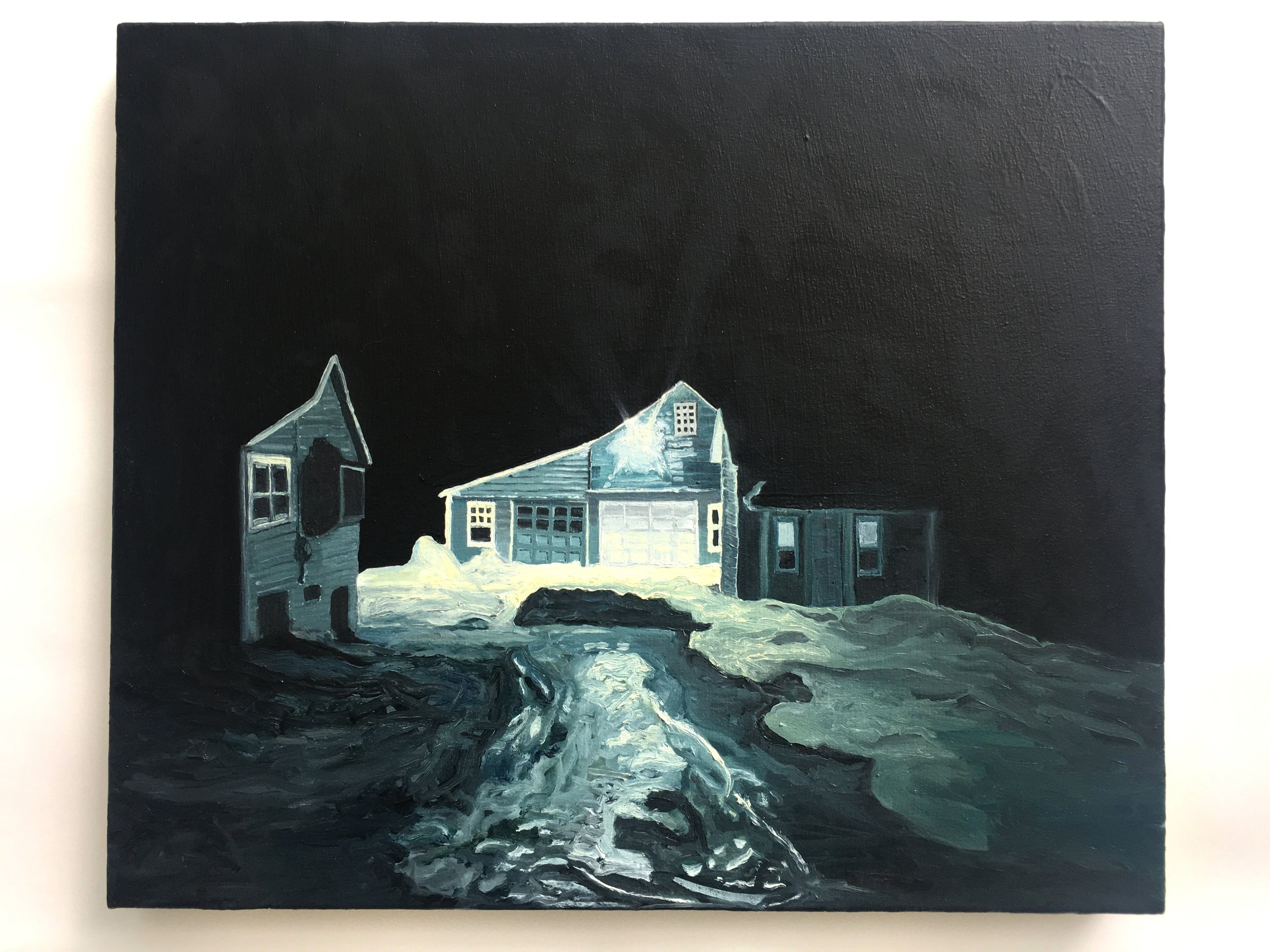   The Britton Compound,  Oil on Canvas, 22” x 26”, 2021 