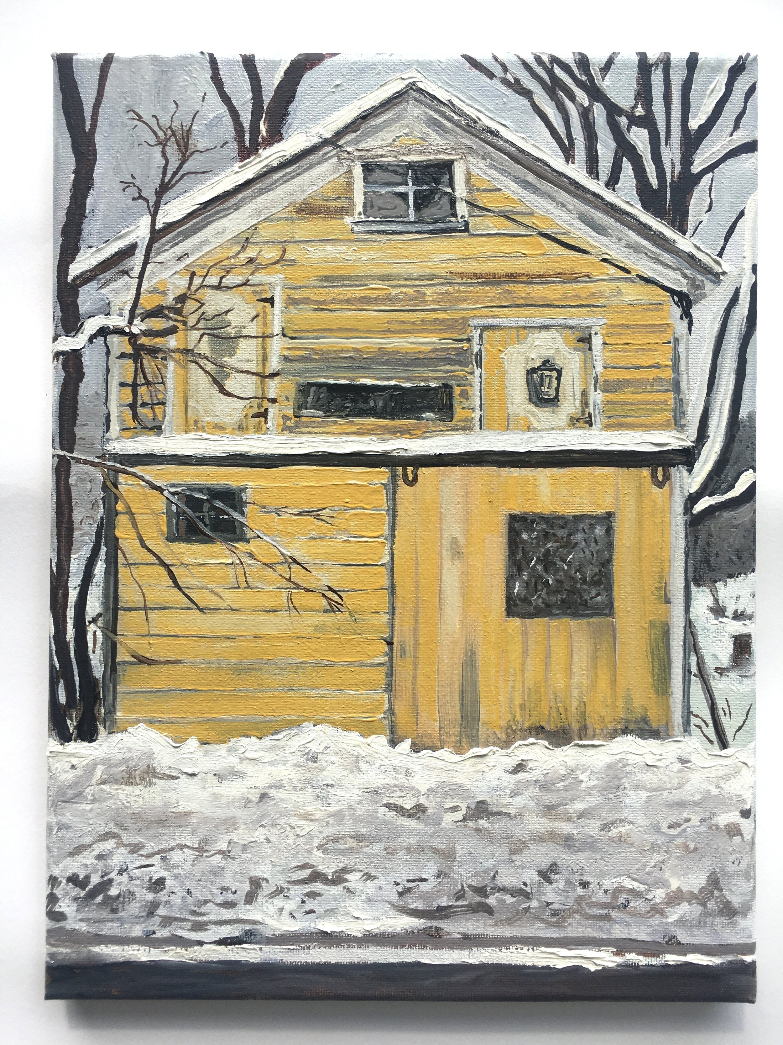   Marlene Clapper’s Old Barn,  Oil on Canvas, 12” x 9”, 2021 