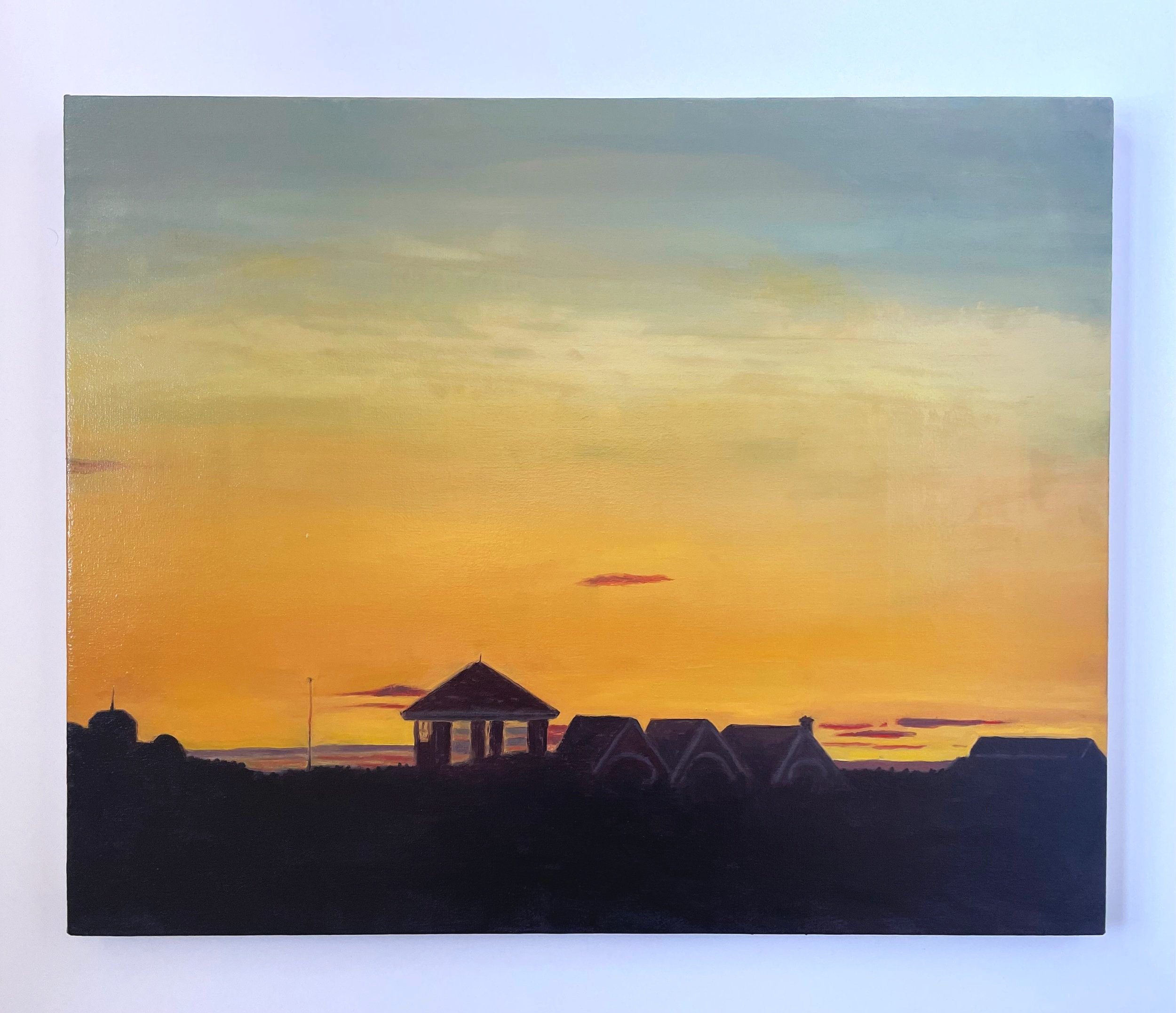   Sunset Over Bluffs,  oil on canvas, 24” x 30”, 2023 