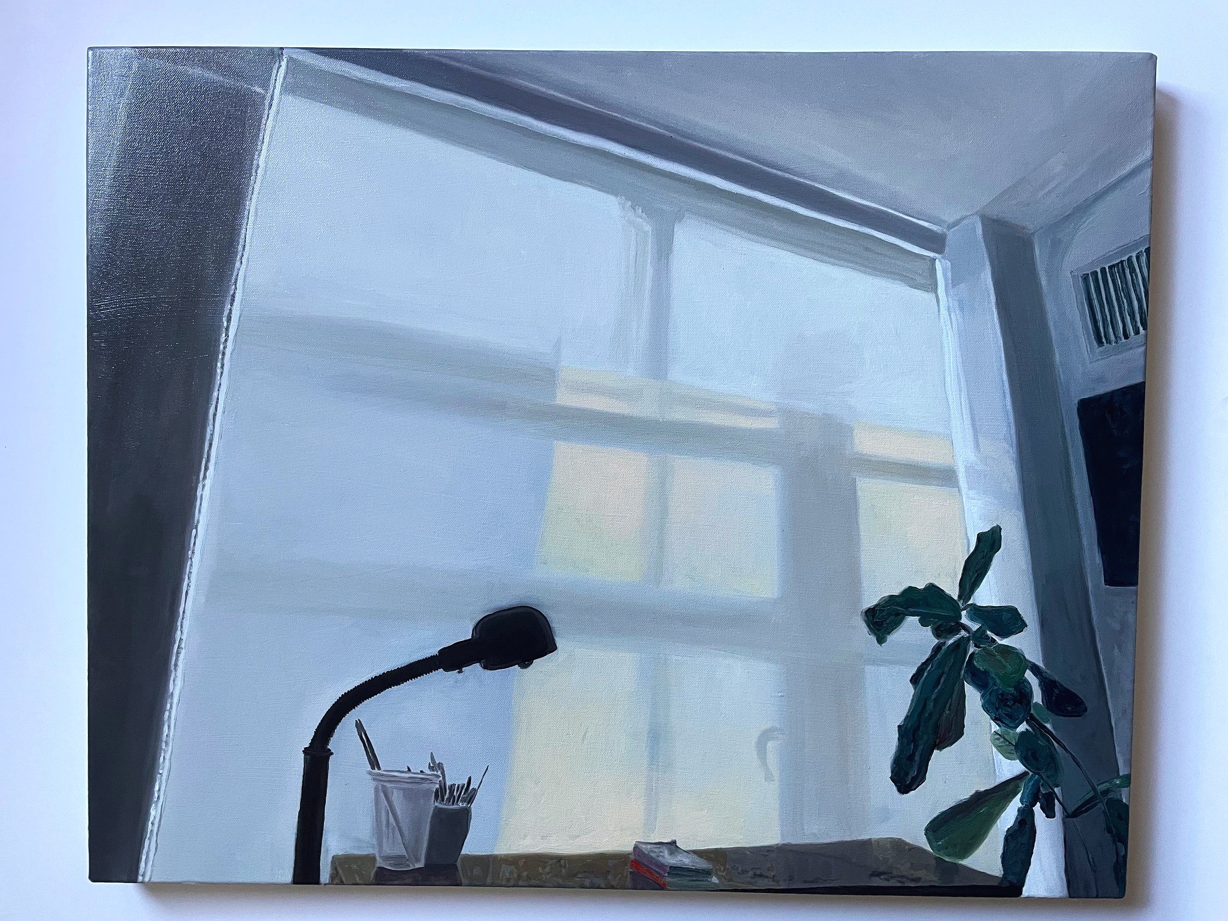   Sunlight Behind Blinds   24” x 30”   oil on canvas  2023 