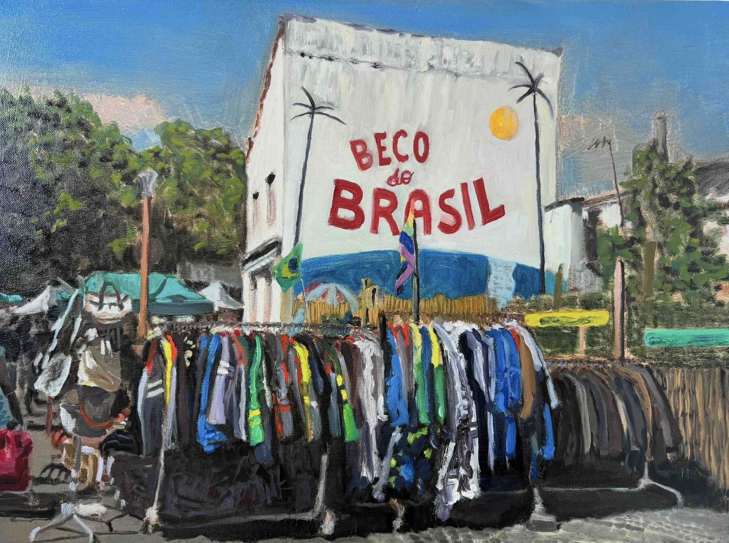   Beco do Brasil   oil on canvas  18” x 24”  2025 