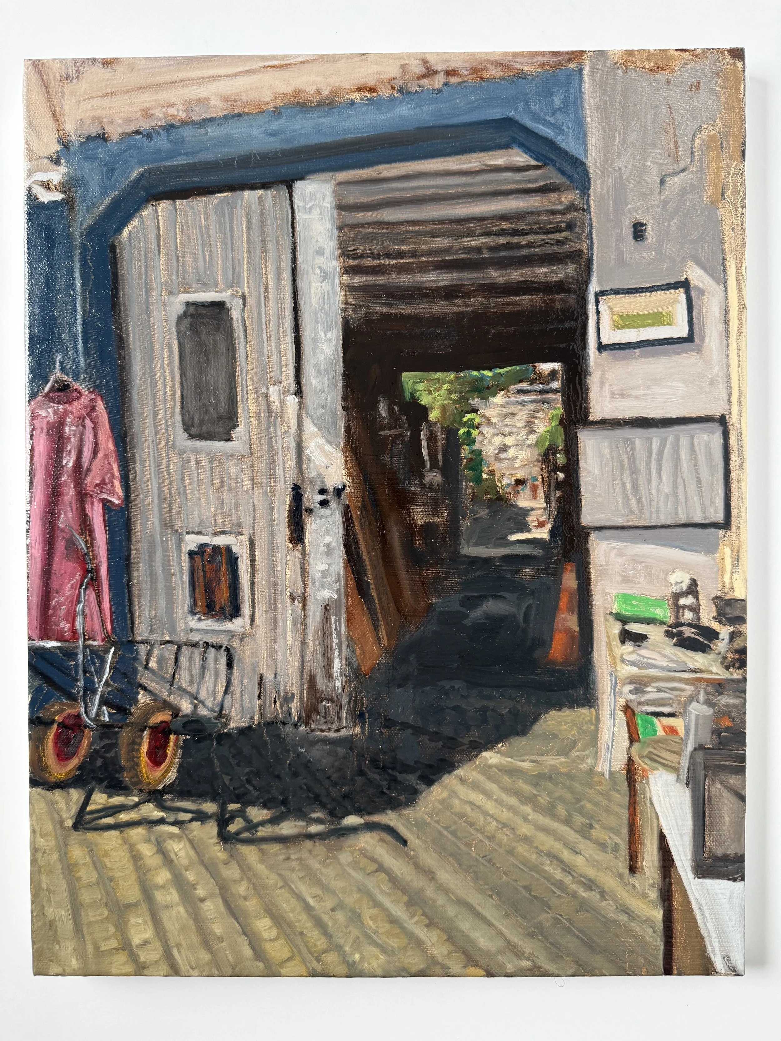   Crimson Dress   oil on canvas  18” x 14”  2025 