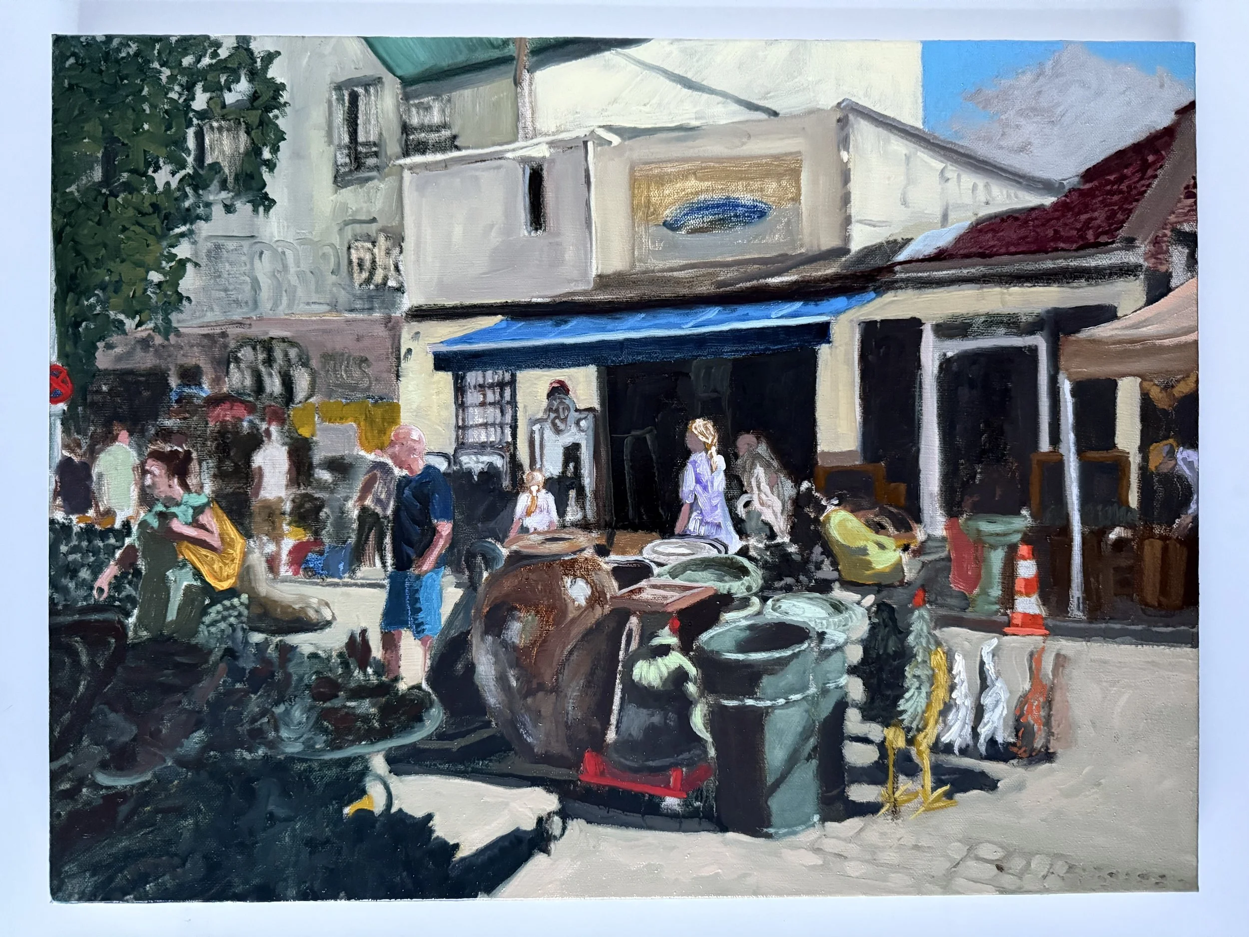   Saturday Shopping   oil on canvas  18” x 24”  2025 