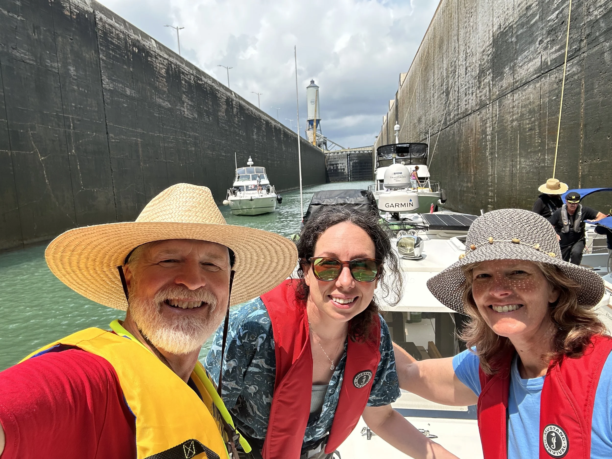 Launch day and the Welland Canal crew - MB and KK