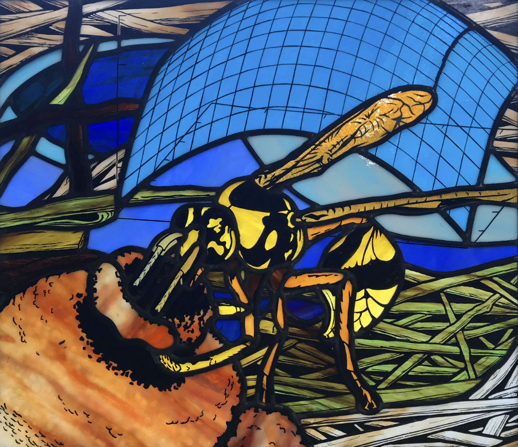  Karl Unnasch,  OPERANT (An Oldowonk Cataract) , 2019 (Stained Glass Detail)  Photo: Anthony Crisafulli 
