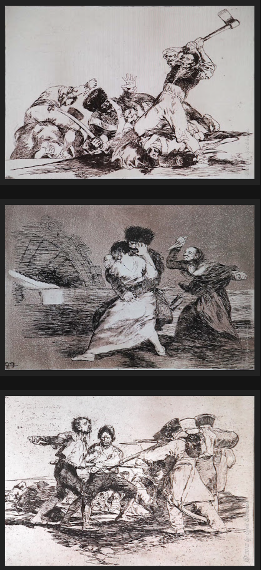  Francisco Goya, "The Disasters of War",”  1810-1820 