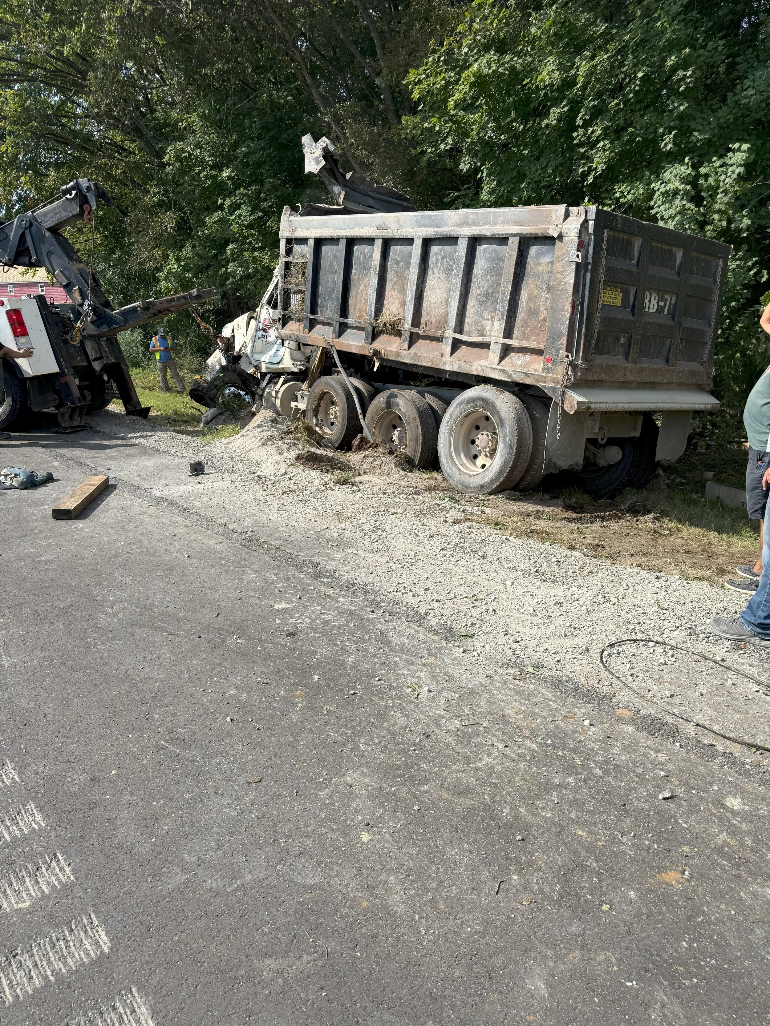 Dump Truck Rollover &amp; Fuel Spill Cleanup in Chapel Hill, TN | Enviro Medics
