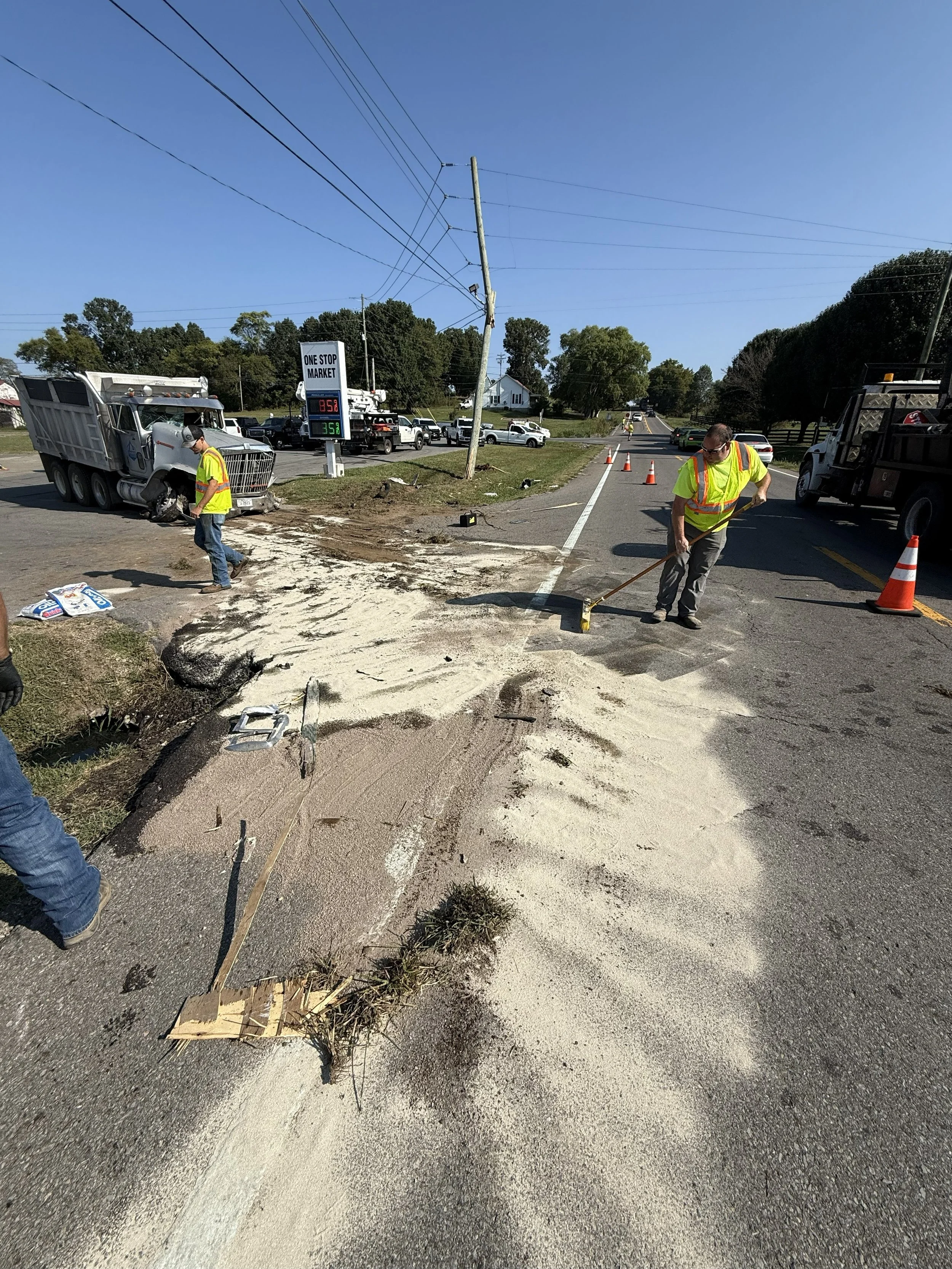 Fuel &amp; Oil Spill Cleanup on Hwy 431 at Duplex Road | Enviro Medics Emergency Response