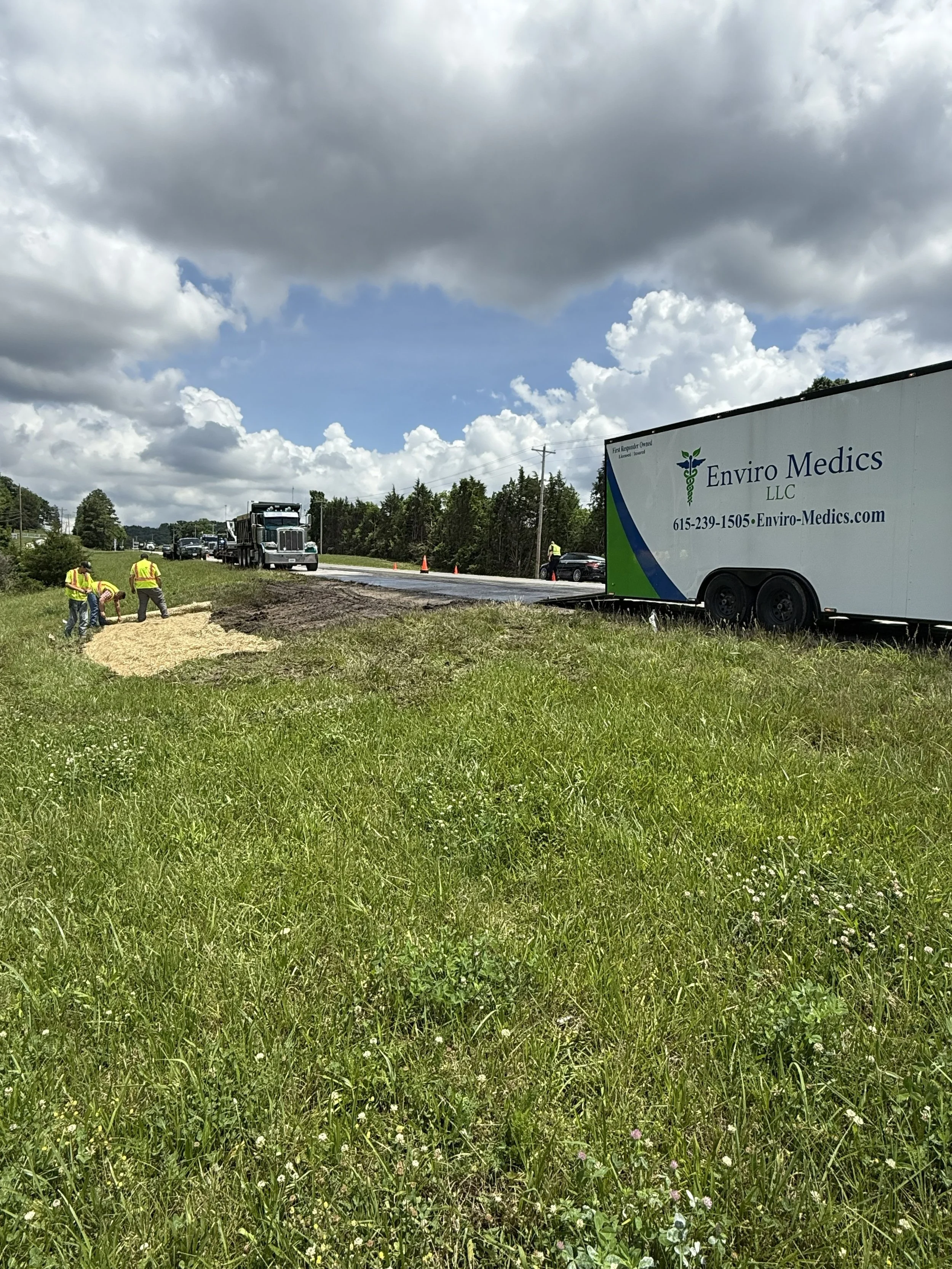 Truck Fire Cleanup and Environmental Remediation in Columbia, Tennessee