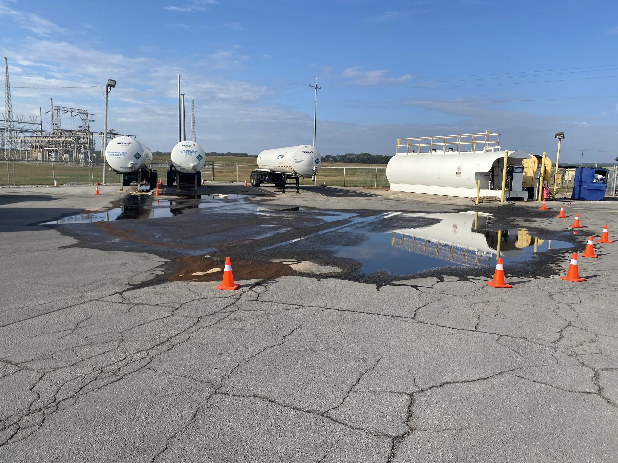Industrial fuel spill contained and remediated by Enviro Medics emergency spill response team at secured facility site in Cullman, Alabama.
