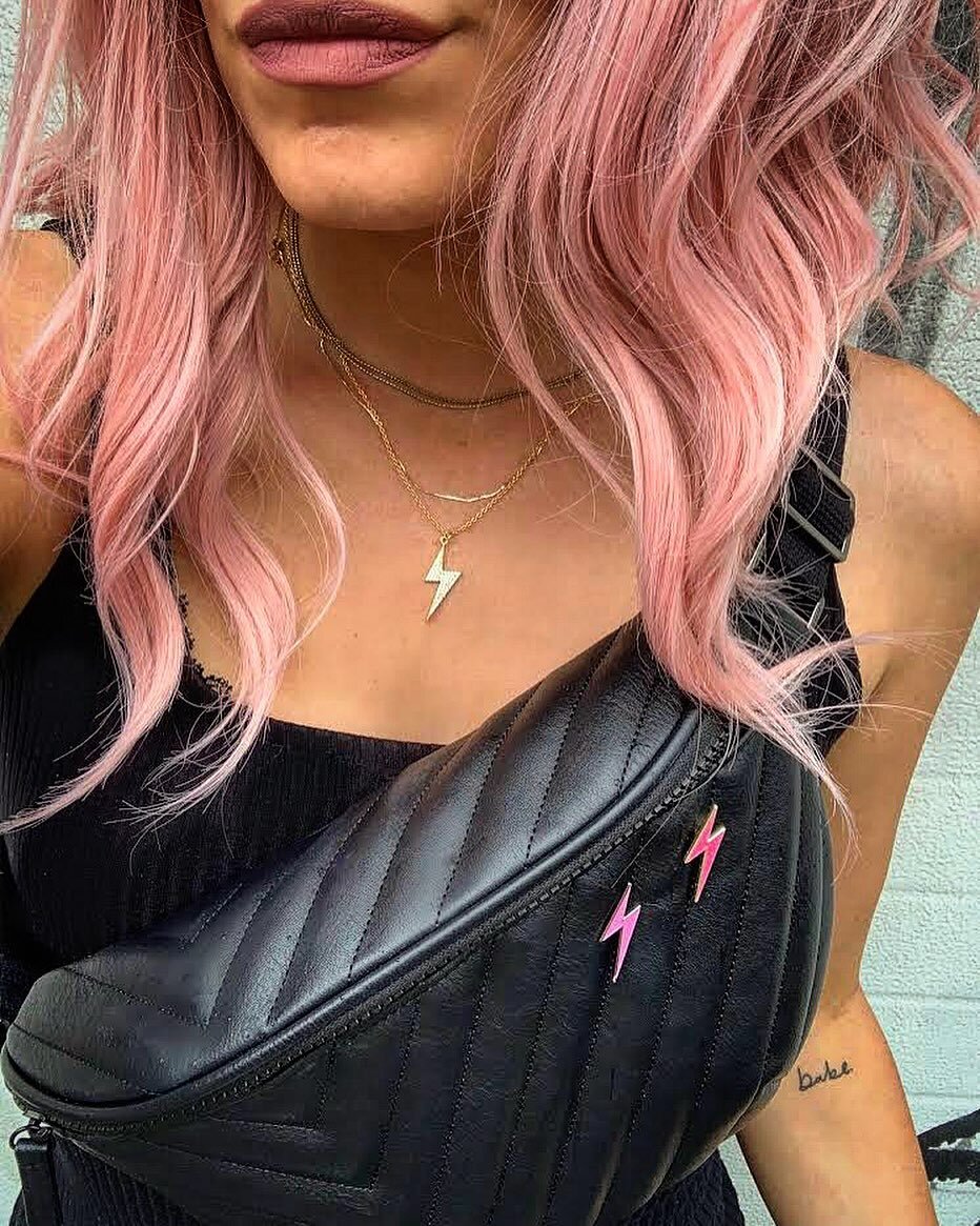 ⚡️Lightning Bolt Pins ⚡️ Link in bio! Show the world you&rsquo;re a woman who rocks with our signature lightning bolt pin.

Available in:
🩷 Pink Glitter
🩷 Matte Pink
🖤 Black (limited available)
🖤 Free lightning bolt sticker with purchase 

These 