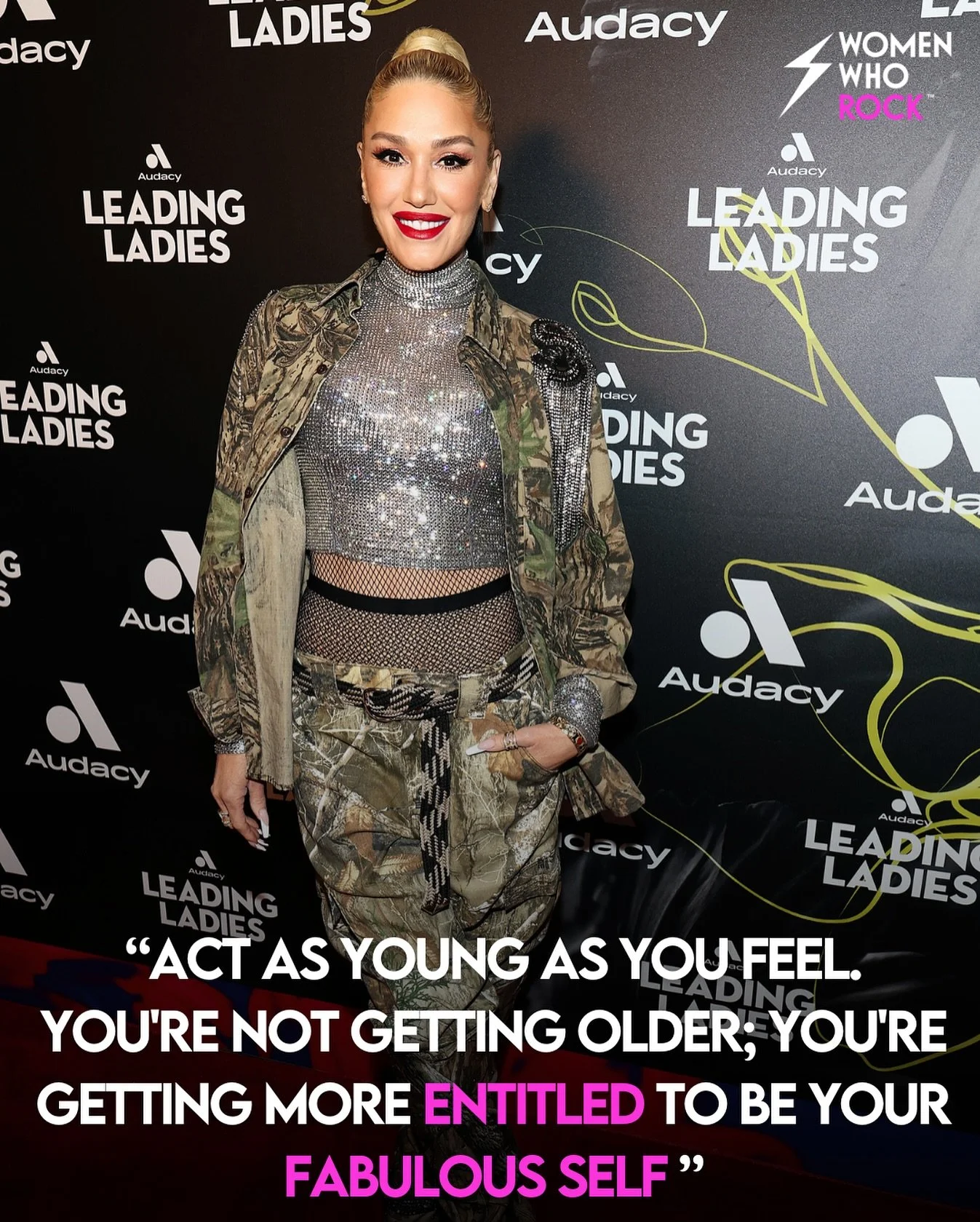 Happy Birthday to the one and only Gwen Stefani!

We were honored to partner on Leading Ladies this year where Gwen took the stage and reminded us all what it means to own your power. 🌟

Her words say it best &ldquo;Act as young as you feel. You&rsq
