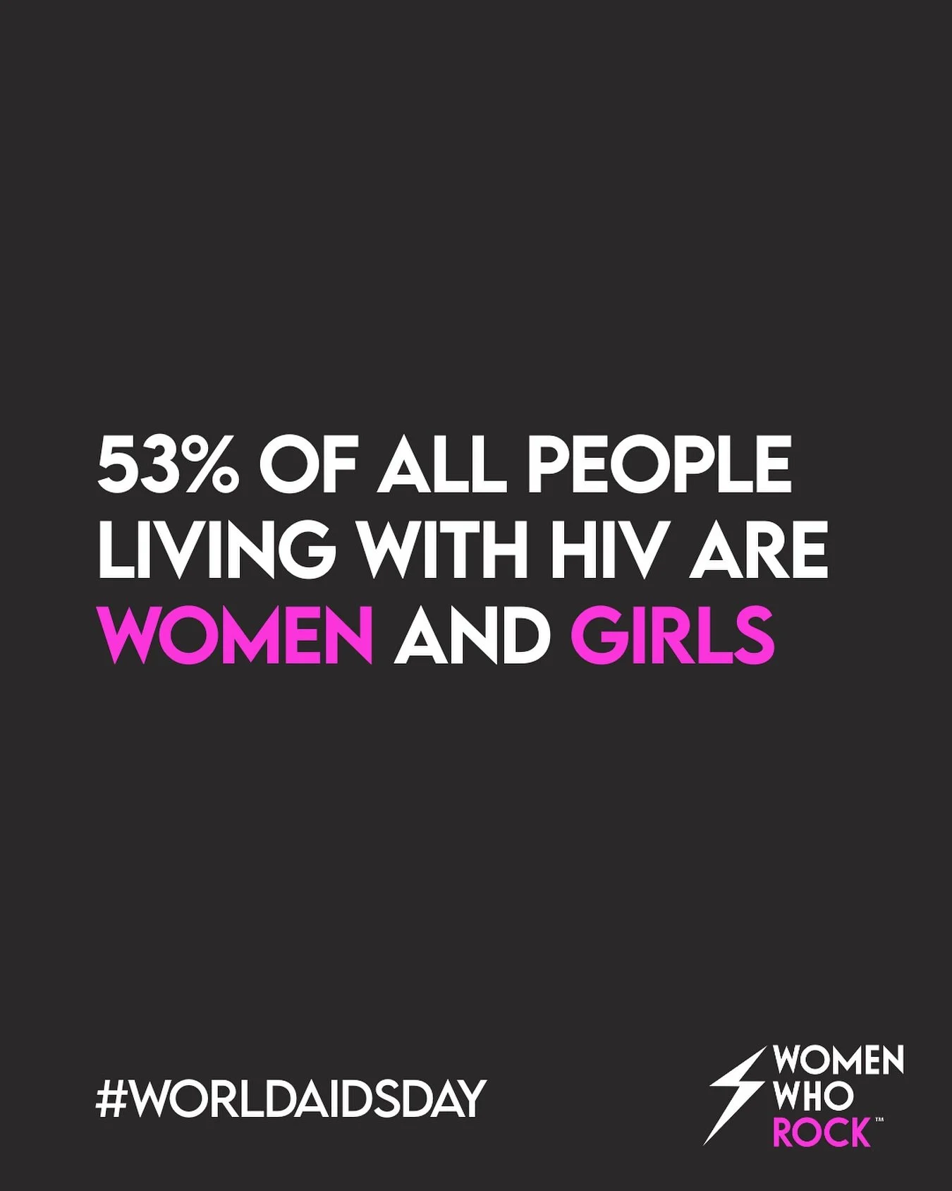 🌍 WORLD AIDS DAY ❤️ Today we honor an international day dedicated to raising awareness of the AIDS pandemic, caused by the spread of HIV, and mourning those who have died from the disease.

📊 53% of all people living with HIV are women and girls (U