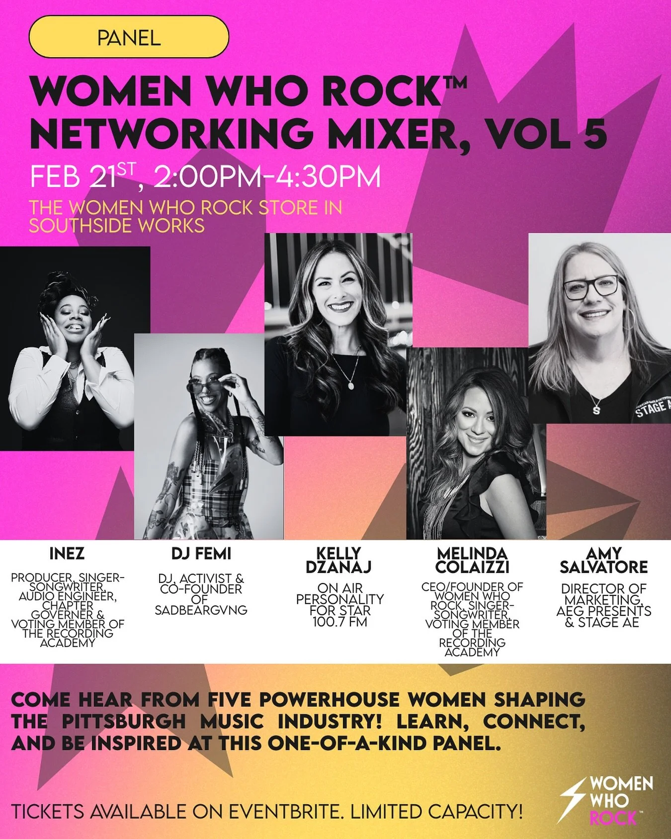 ⚡🎶 POWERHOUSE ANNOUNCEMENT 🎶⚡ 

Women Who Rock presents our Networking Mixer Volume 5.

Join us for an all-ages afternoon of conversation, connection, and community at the Women Who Rock Store in @southsideworks 

🎤 Hear from women working across 