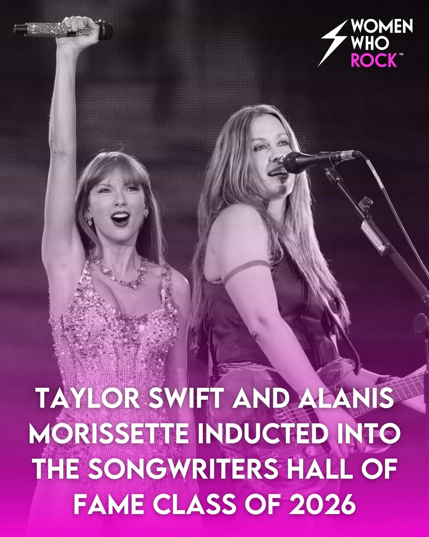 Taylor Swift and Alanis Morissette will be inducted into the Songwriters Hall of Fame! 🎵

They are the only women songwriters of the 9 total members that will be inducted on Thursday June 11th!

Established in 1969, the Songwriters Hall of Fame has 