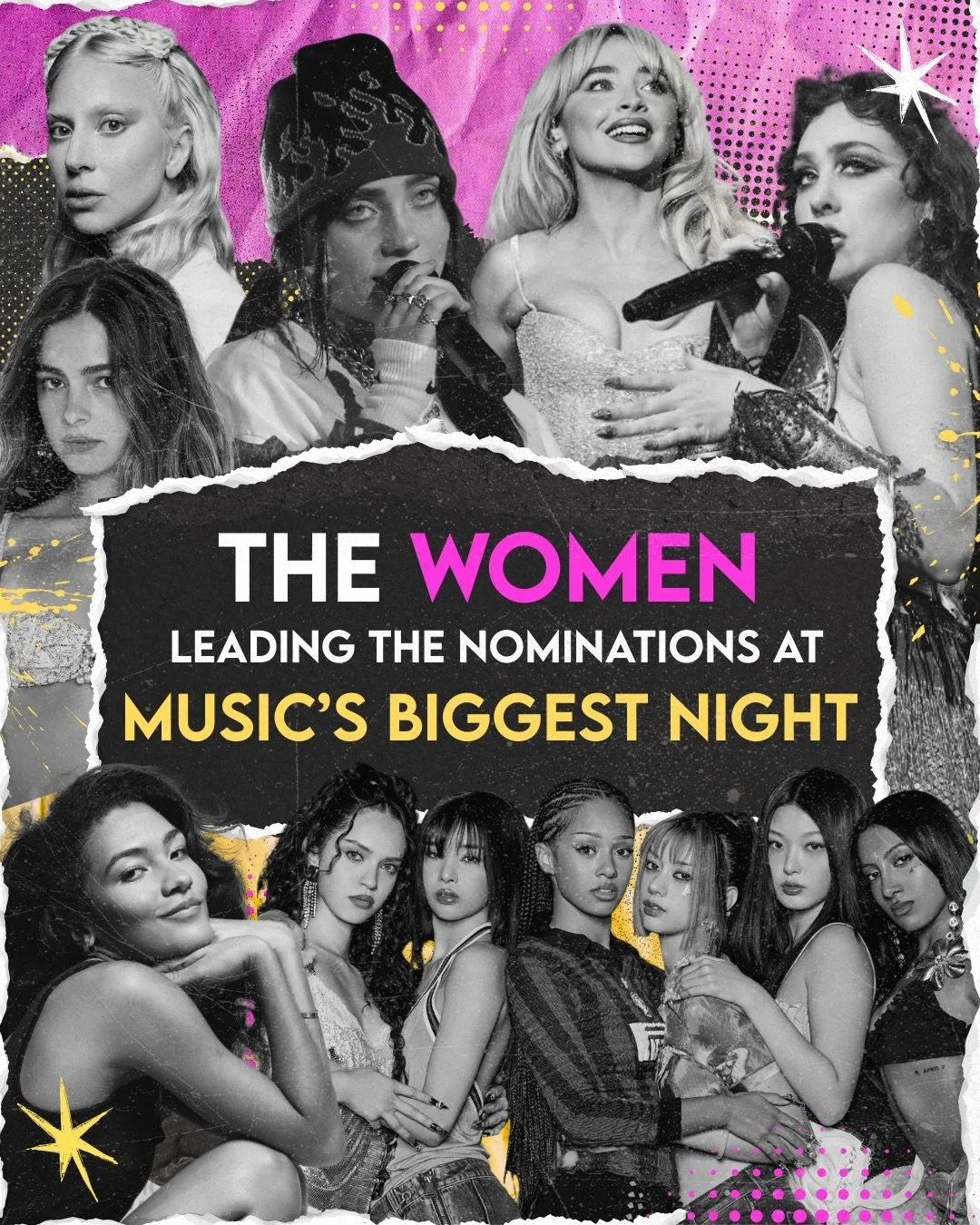 Women aren&rsquo;t just nominated, they&rsquo;re leading. ⚡️
 From pop to R&amp;B to dance and everything in between, this year&rsquo;s GRAMMY nominations are powered by women who are rewriting the rules, breaking records, and owning every stage they