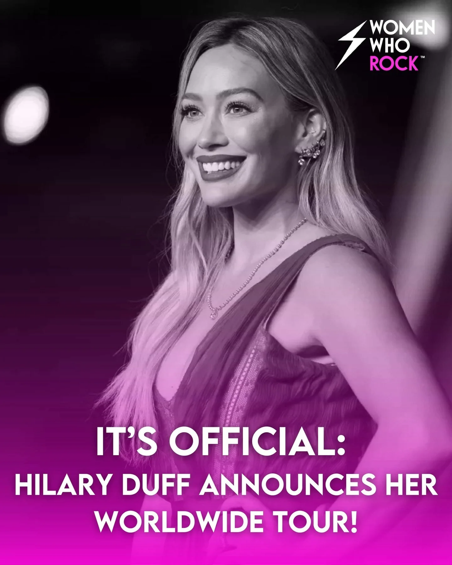 Everyone stay calm, It&rsquo;s happening!!! 😱

After teasing it earlier this week, @hilaryduff has officially announced she&rsquo;s heading on a world tour.

Head to @hilaryduff.hq for more info!

#hilaryduff #womeninmusic #womenwhorock
