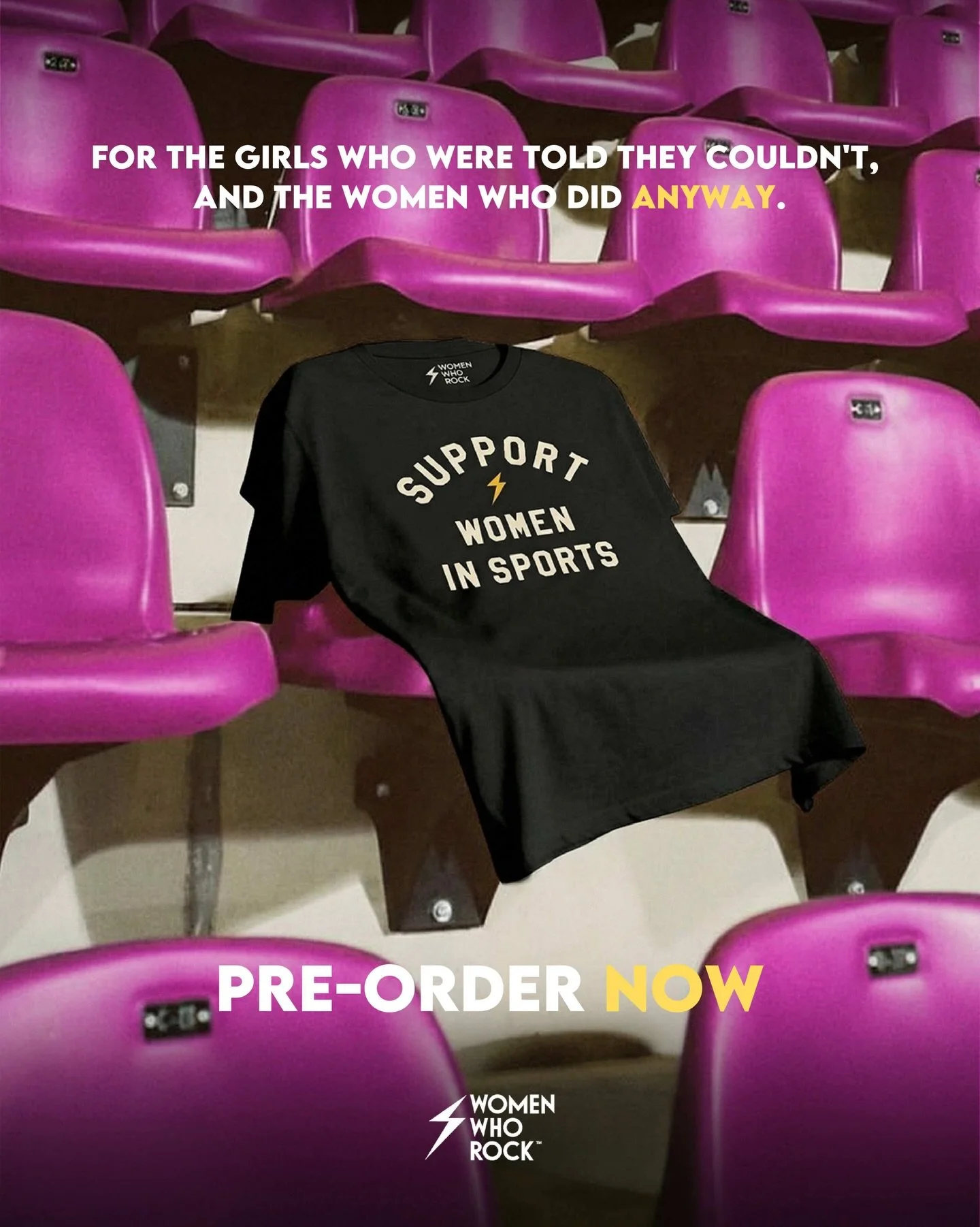 New drop ⚡️🤘

To celebrate our new pop-up experience during Draft Week, we&rsquo;re launching a limited-edition &ldquo;Support Women in Sports&rdquo; tee. 🏈

Because here&rsquo;s the reality&mdash;women in sports face the same underrepresentation a