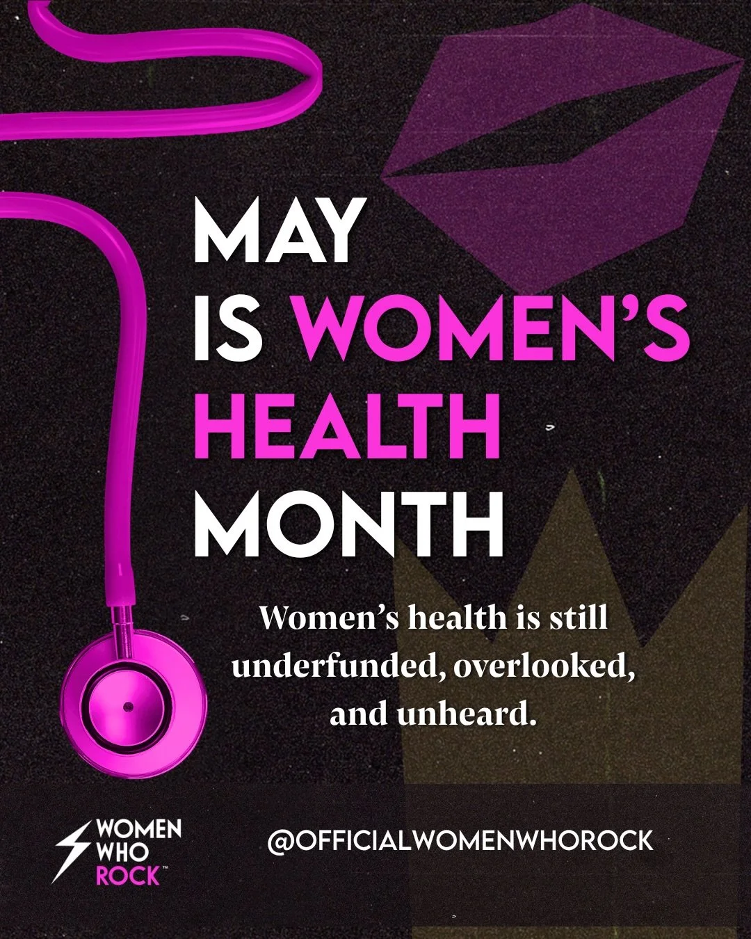 Women&rsquo;s health is not a niche issue. It&rsquo;s the foundation of everything. ⚡️

And yet it&rsquo;s still underfunded, overlooked, and unheard.

May is National Women&rsquo;s Health Month. And we&rsquo;re not here to celebrate&mdash;we&rsquo;r