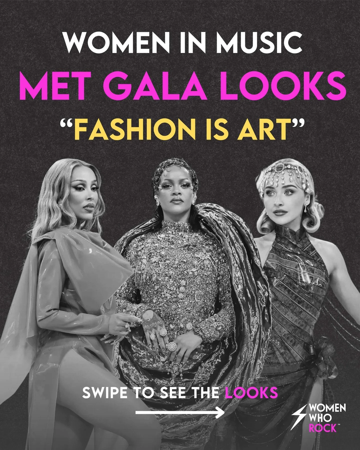 The 2026 Met Gala didn&rsquo;t disappoint! 😲

Where sound met style, women in music were loud on the red carpet 👏💃

What was your favorite look of the night?! 

#womeninmusic #womenwhorock #supportwomeninmusic #metgala2026