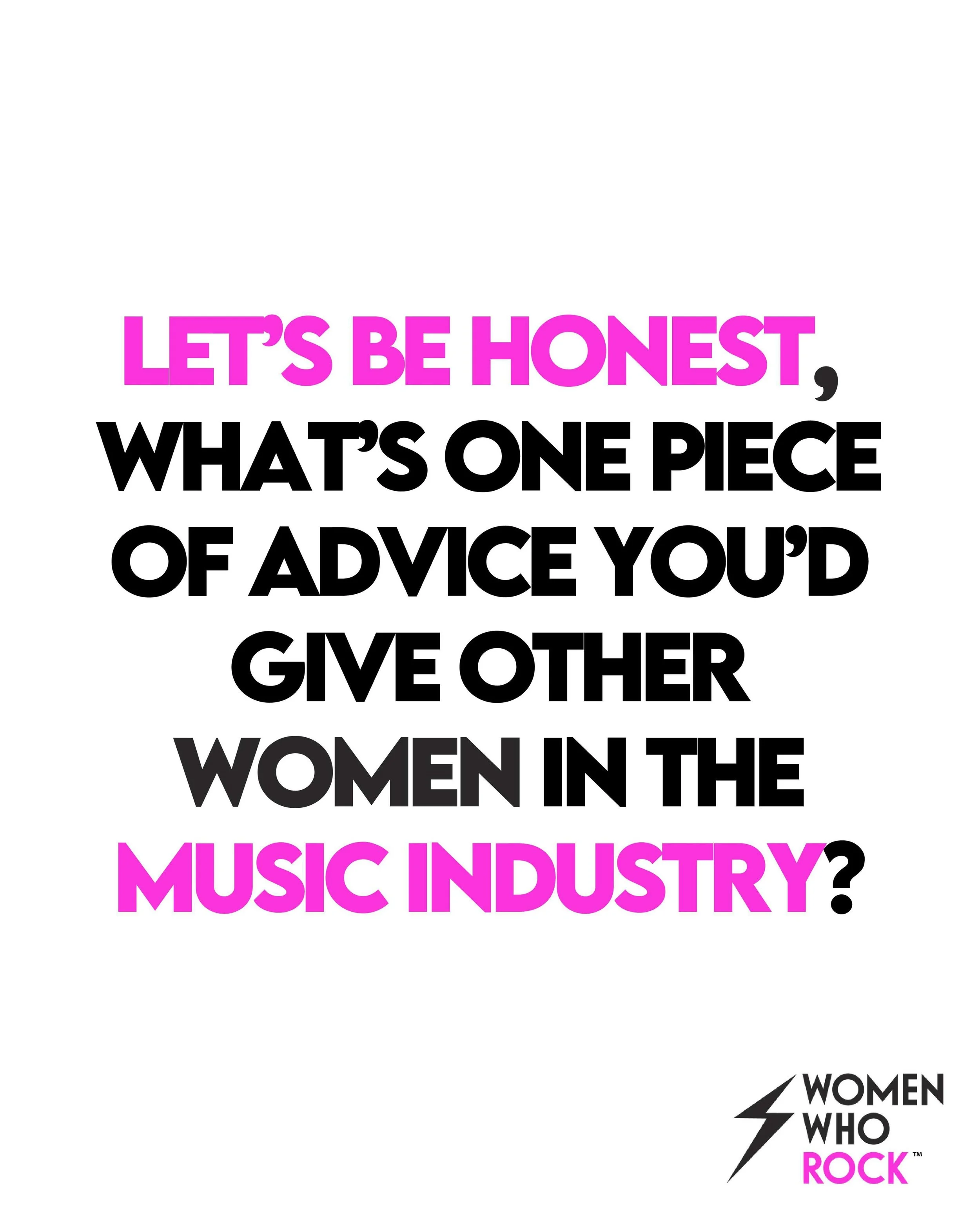 Let&rsquo;s be honest&hellip;what is one piece of advice you would give other women in the music industry? 🤔

#womenwhorock #womeninmusic #supportwomeninmusic