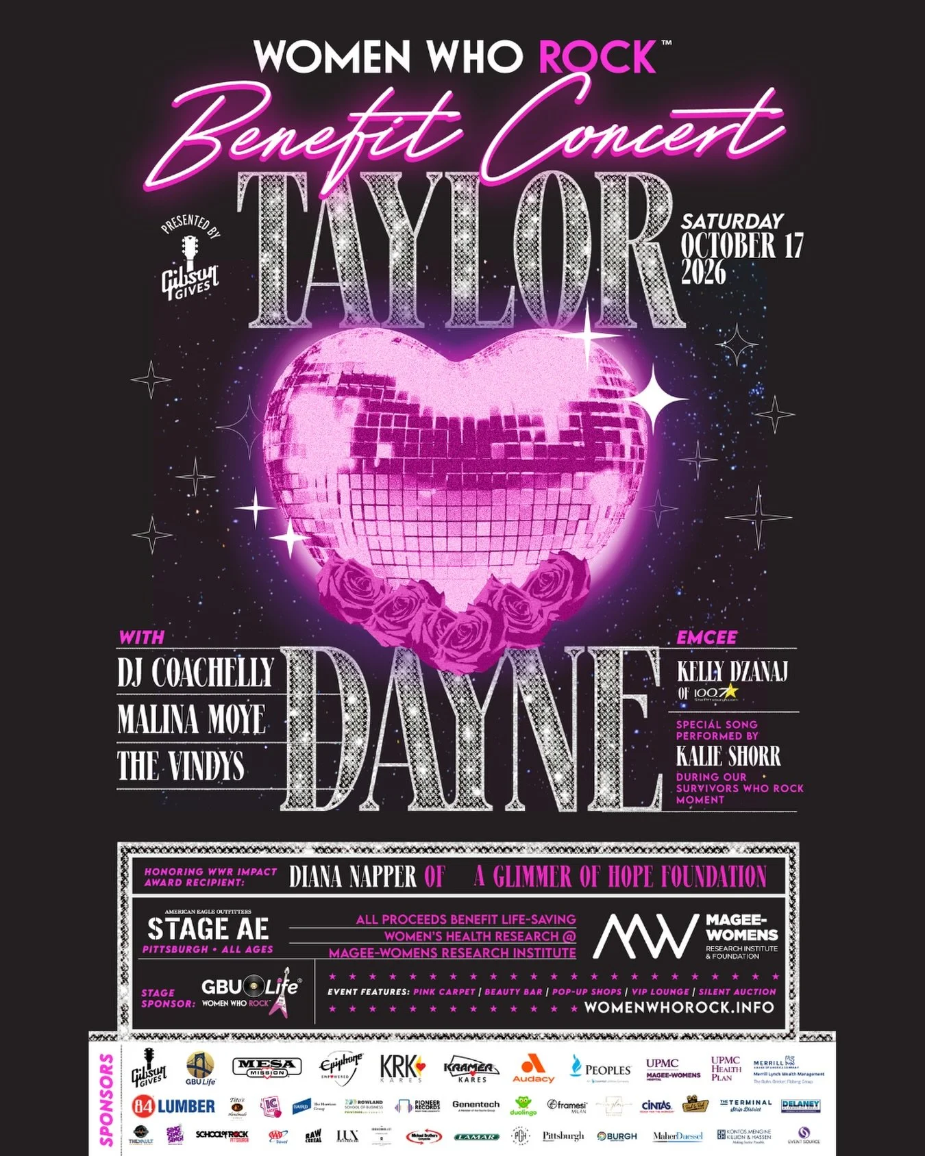 ⚡ The official 2026 WOMEN WHO ROCK&trade; BENEFIT CONCERT poster is here. ⚡

For nearly a decade, the Women Who Rock Benefit Concert has brought an incredible female-fronted lineup to the stage with one powerful purpose: celebrating and amplifying wo