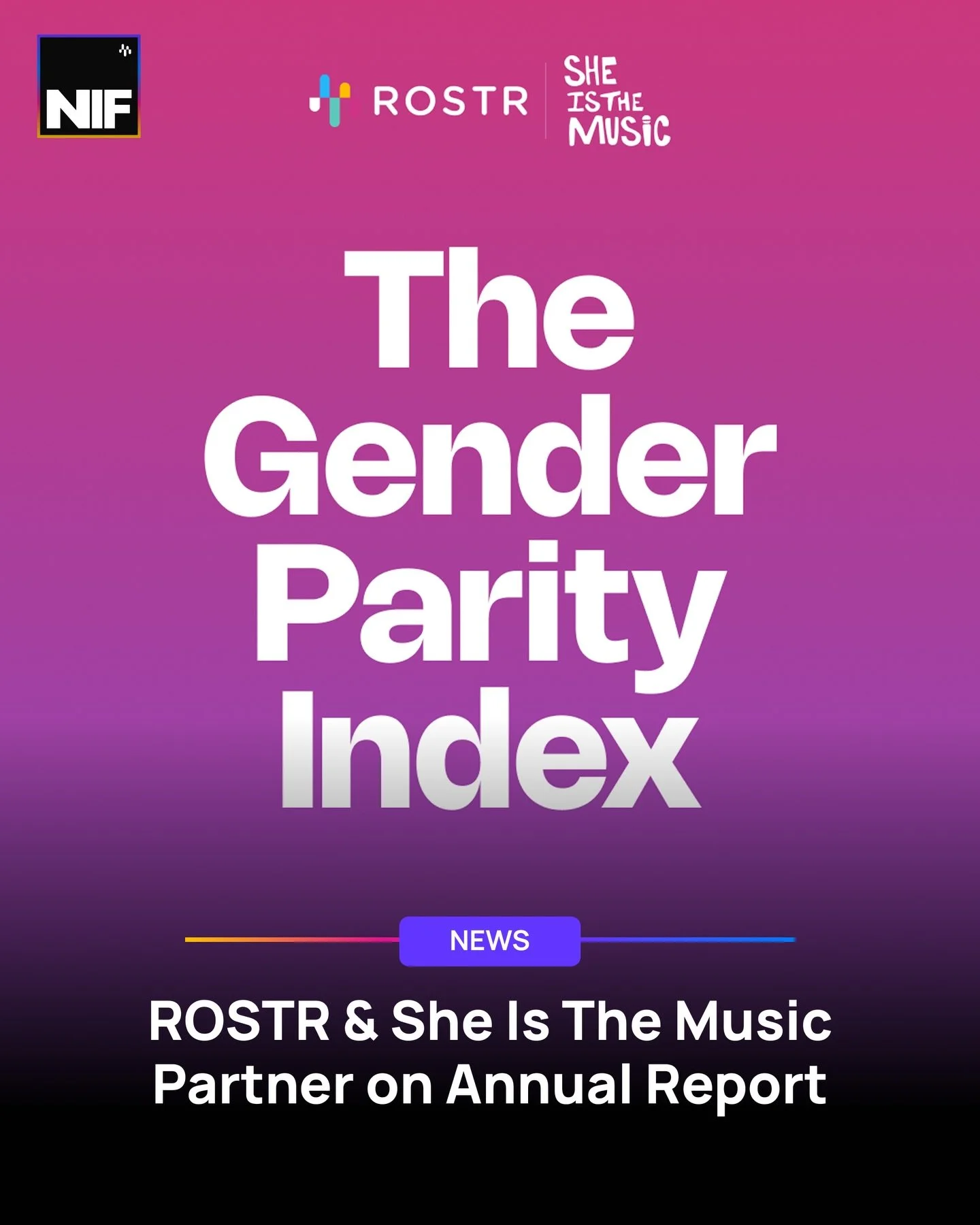 Our friends at She Is The Music, alongside ROSTR, just released a powerful new Gender Parity Index and the findings make one thing clear: parity is a choice.

Across hundreds of qualifying music industry rosters, only 63 achieved gender parity, while