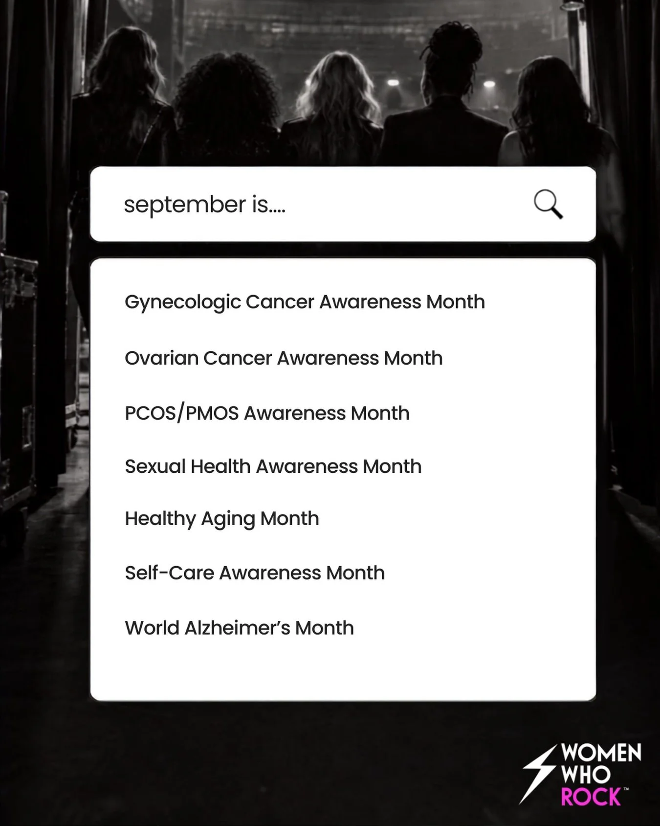 September is a big month for women&rsquo;s health awareness and a reminder of just how broad women&rsquo;s health really is.

Gynecologic and ovarian cancers. PCOS/PMOS. Sexual health. Healthy aging. Self-care. Alzheimer&rsquo;s. Different issues, bu