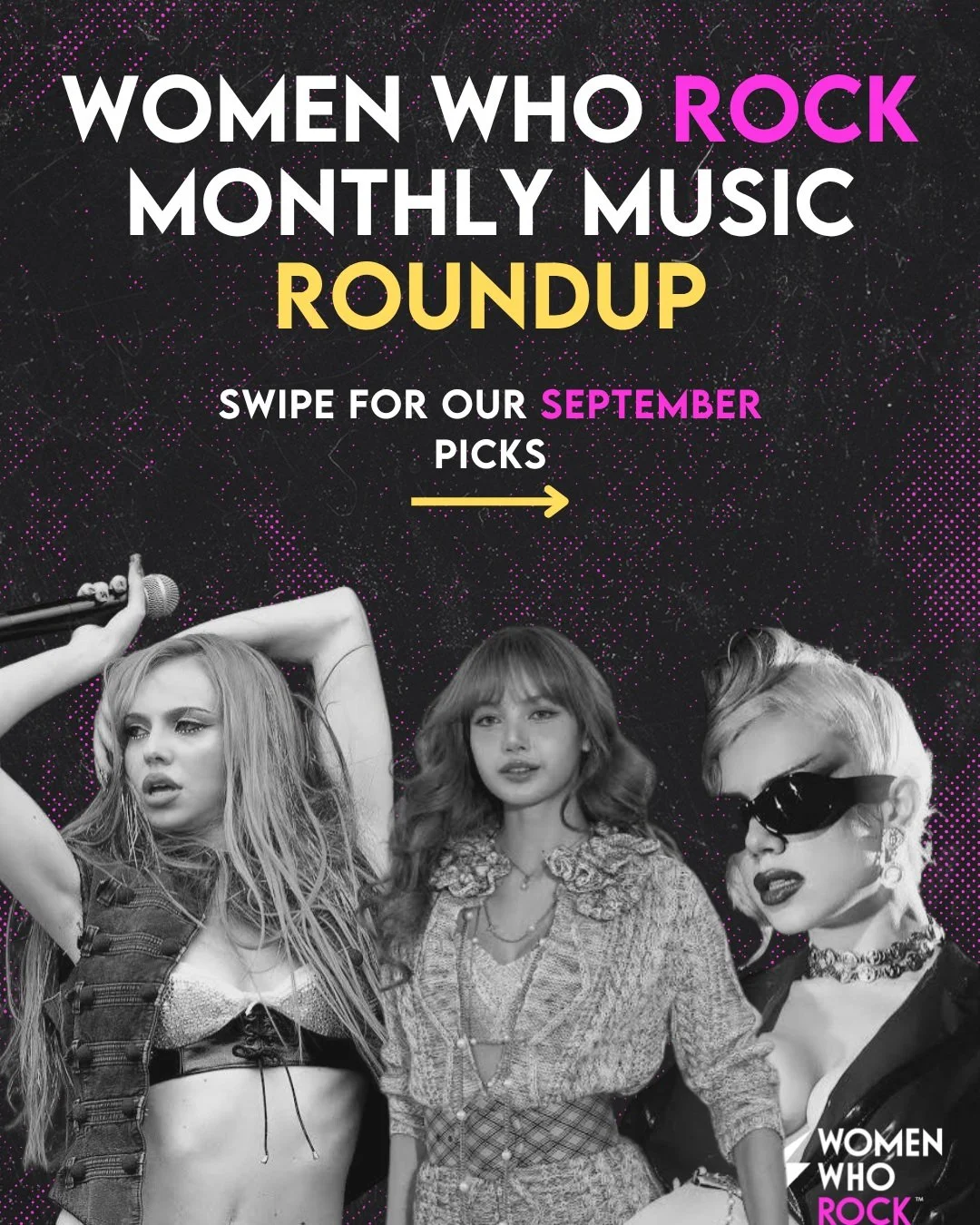 🎤WOMEN WHO ROCK: SEPTEMBER MUSIC ROUNDUP🎤

September is serving fresh sounds and fierce energy! As summer fades, these women are keeping the vibe alive with bold new releases.

Swipe through our September Music Roundup featuring new music from:

⚡️