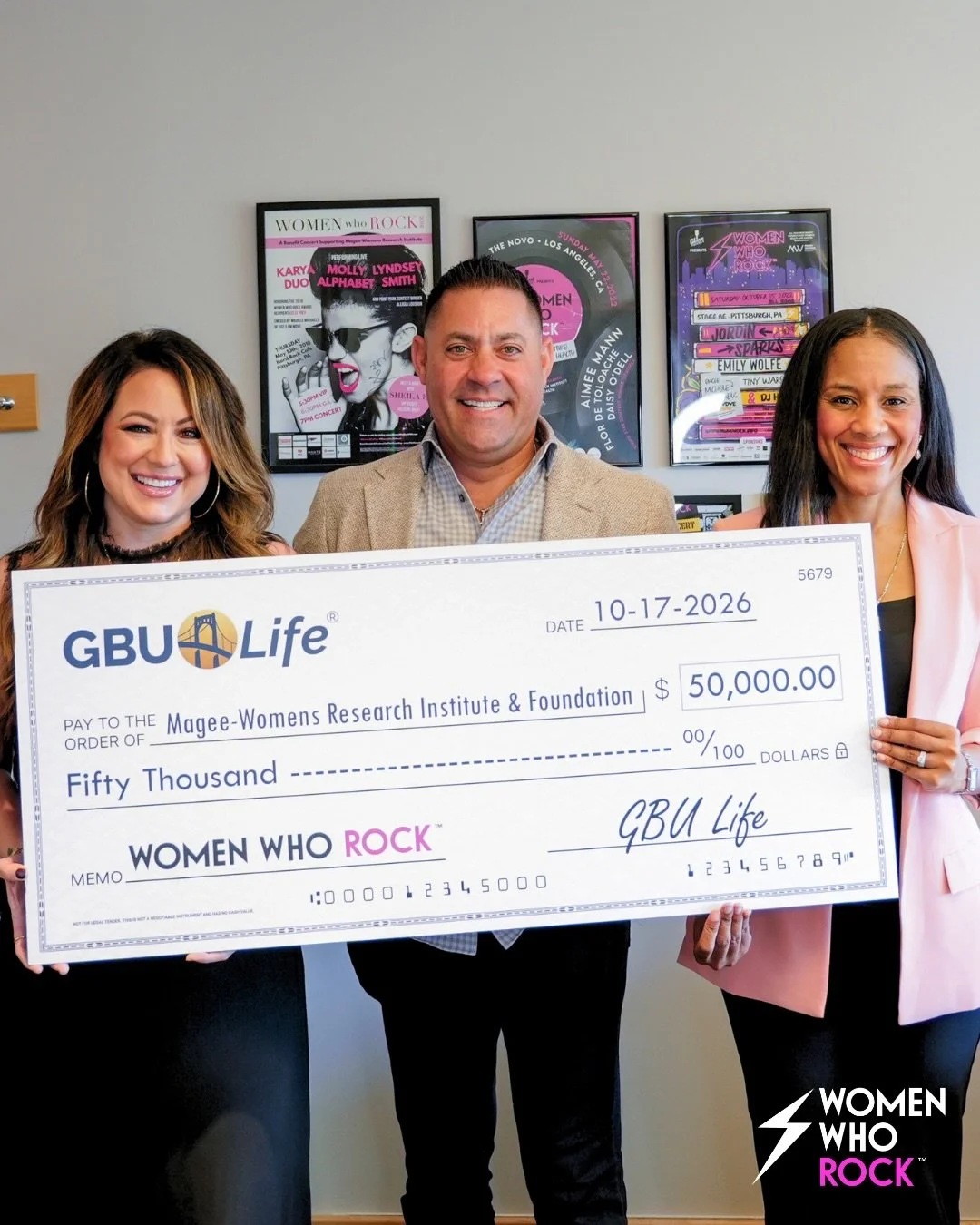 A $50,000 investment in the future of women&rsquo;s health. 💗⚡️

As we kick off Women Who Rock Benefit Concert week, we&rsquo;re incredibly proud to celebrate our longtime WWR Benefit Stage Sponsor, GBU Life, and their extraordinary $50,000 contribu