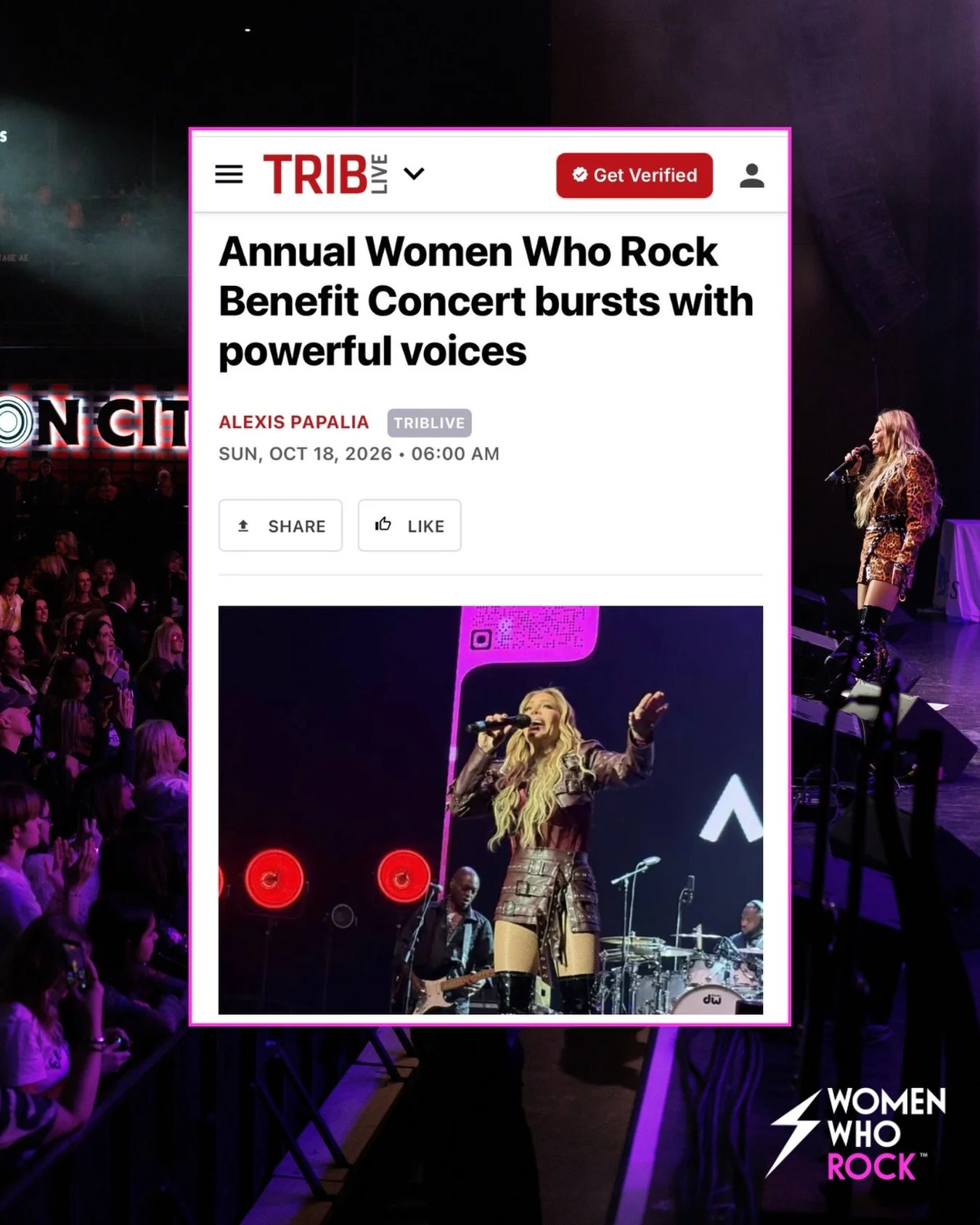 We turned up the volume on women&rsquo;s voices. TribLIVE took notice. ⚡️

The reviews are in! TribLIVE captured the electricity, extraordinary talent, and powerful mission behind the 2026 Women Who Rock Benefit Concert, presented by Gibson Gives!

F