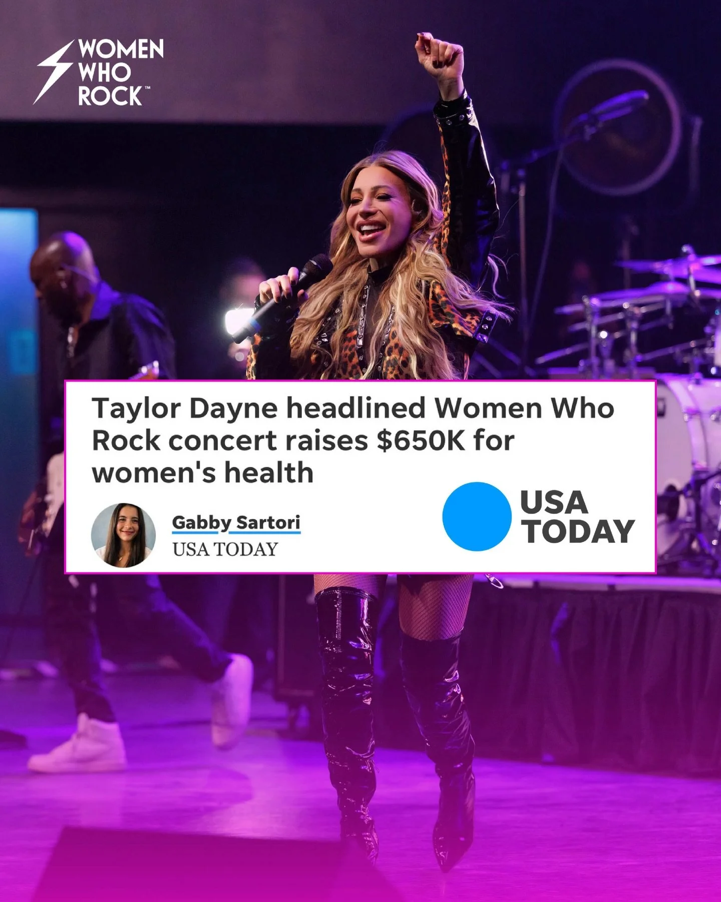 Women Who Rock is making national headlines! ⚡️💗

USA TODAY is spotlighting the 2026 Women Who Rock Benefit Concert Presented by @gibsonguitar, an unforgettable night at Stage AE in Pittsburgh that helped raise over $650,000 for women&rsquo;s health