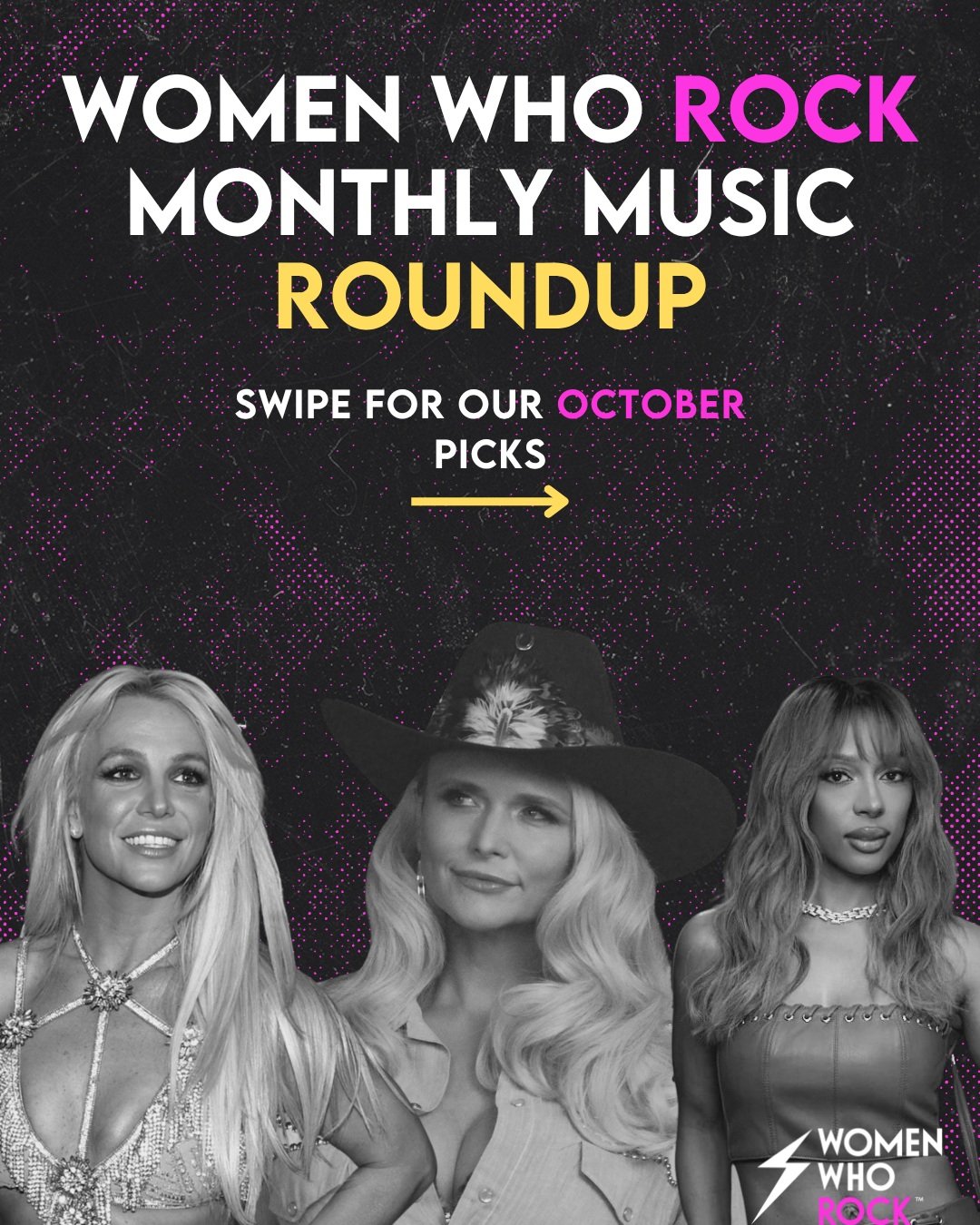 🎤 WOMEN WHO ROCK: OCTOBER MUSIC ROUNDUP 🎤

October is bringing the heat with fresh sounds, bold releases, and powerhouse women making waves in music! From pop and R&amp;B to country and indie, this month's lineup has something for everyone.

Swipe 
