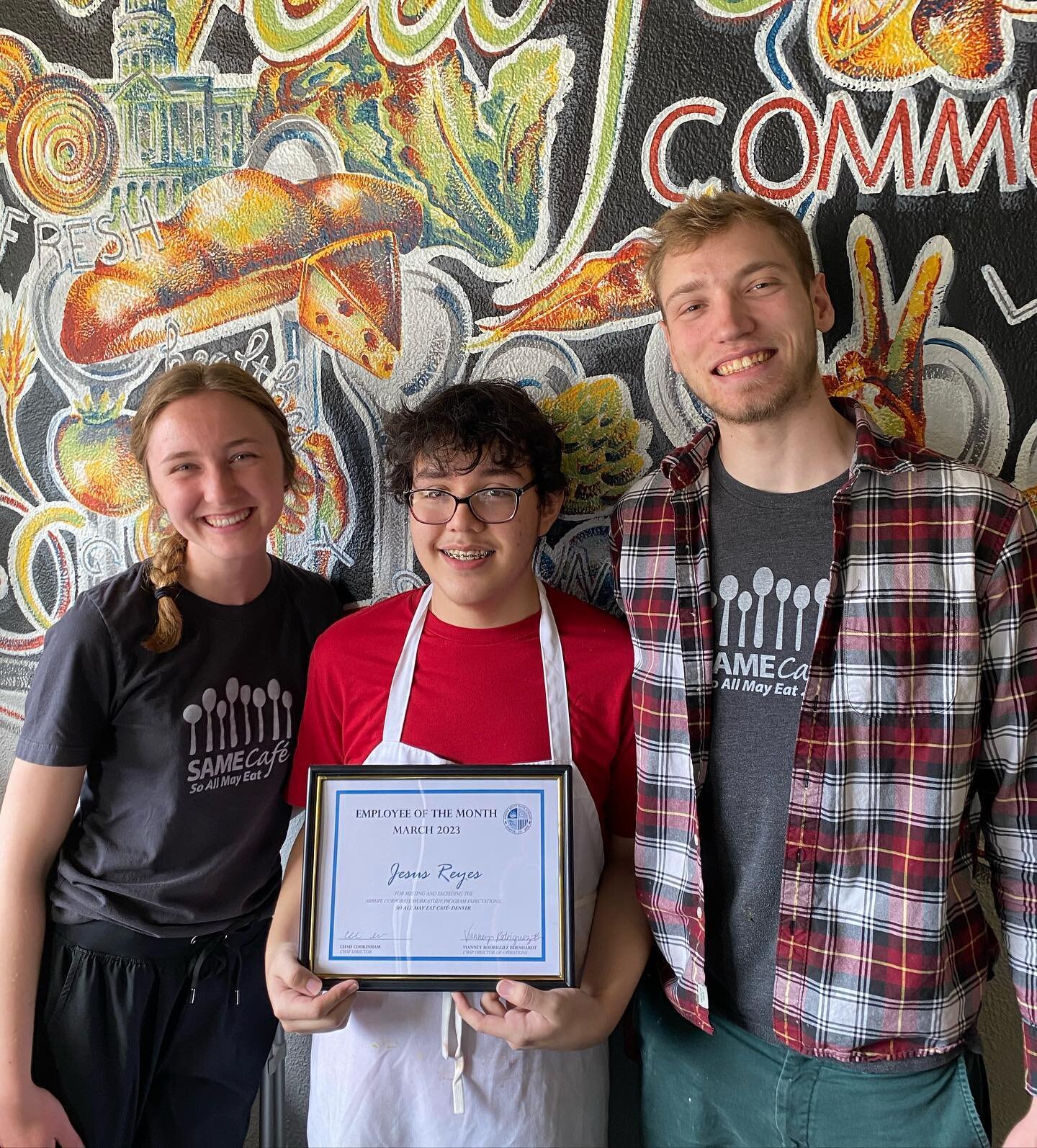 BIG shoutout to Jes&uacute;s, one of our Arrupe Jesuit High School interns, for being awarded Employee of the Month! 

His dedication to our space is so impressive, and he keeps our team smiling with his wit. 

We are so proud of our high school inte