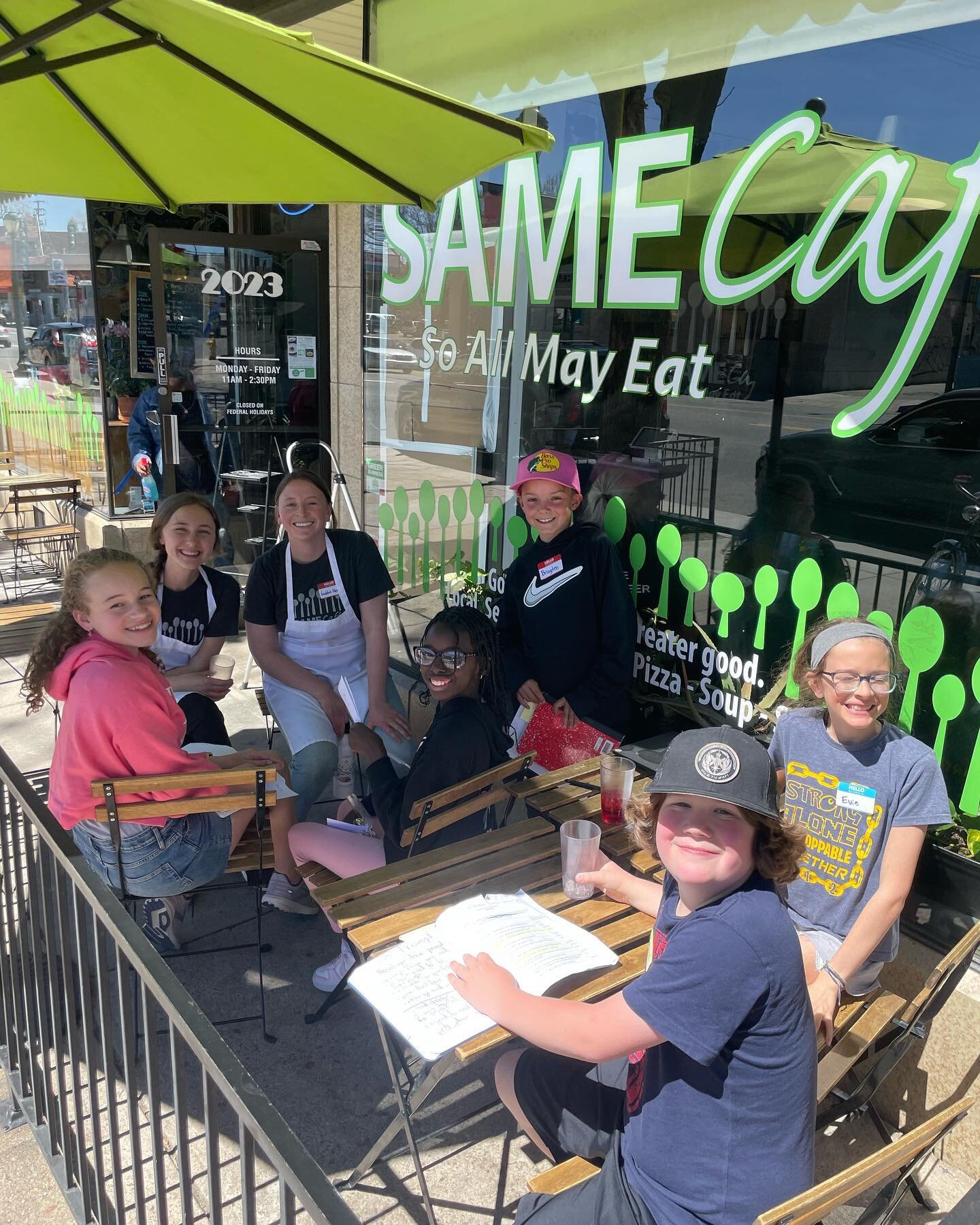 We loved working with these 5th graders from Steele Elementary School! 

Several weeks ago, these students interviewed members of our team to learn more about what we do here at SAME Cafe. They took that information and created a project around it. 
