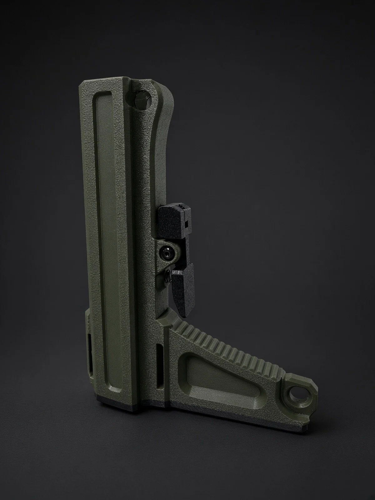 Pathfinder V1 AR15 Buttstock Olive Green Tilted Up.jpeg