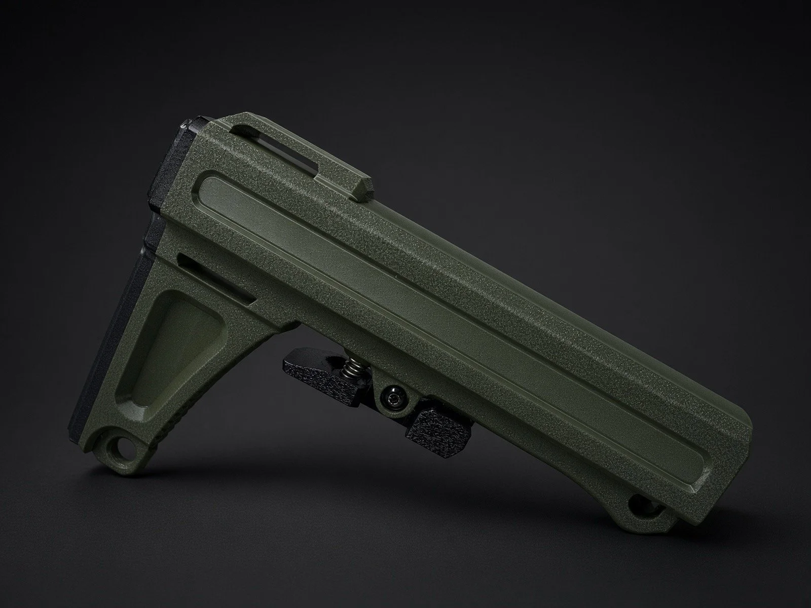 Pathfinder V1 AR15 Buttstock Olive Green Side View.jpeg