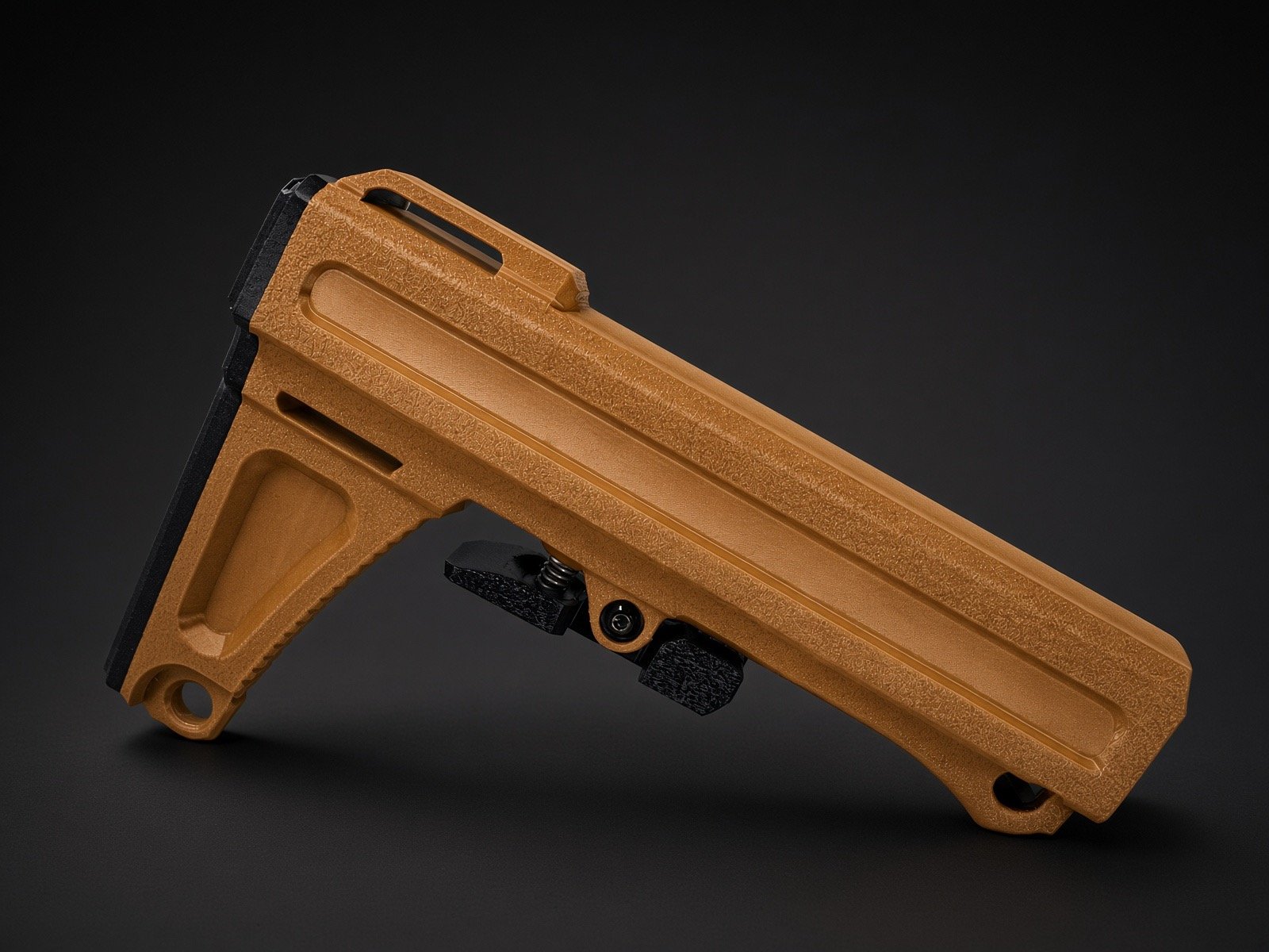 Pathfinder V1 AR15 Buttstock Coyote Brown Side View.jpeg